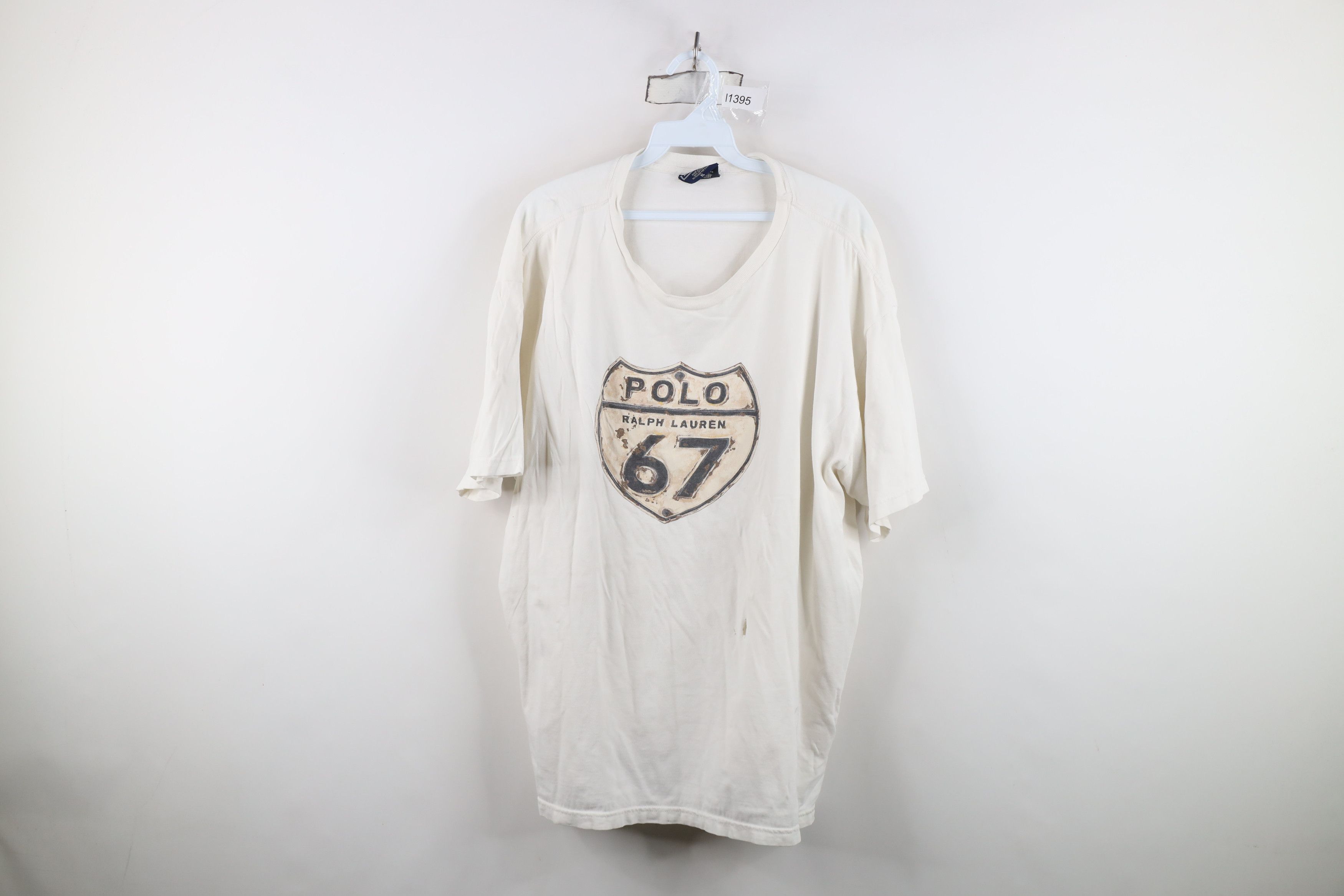 Ralph Lauren Vintage 90s Polo Sport Ralph Lauren Road Sign T-Shirt USA Size US XL / EU 56 / 4 - 1 Thumbnail