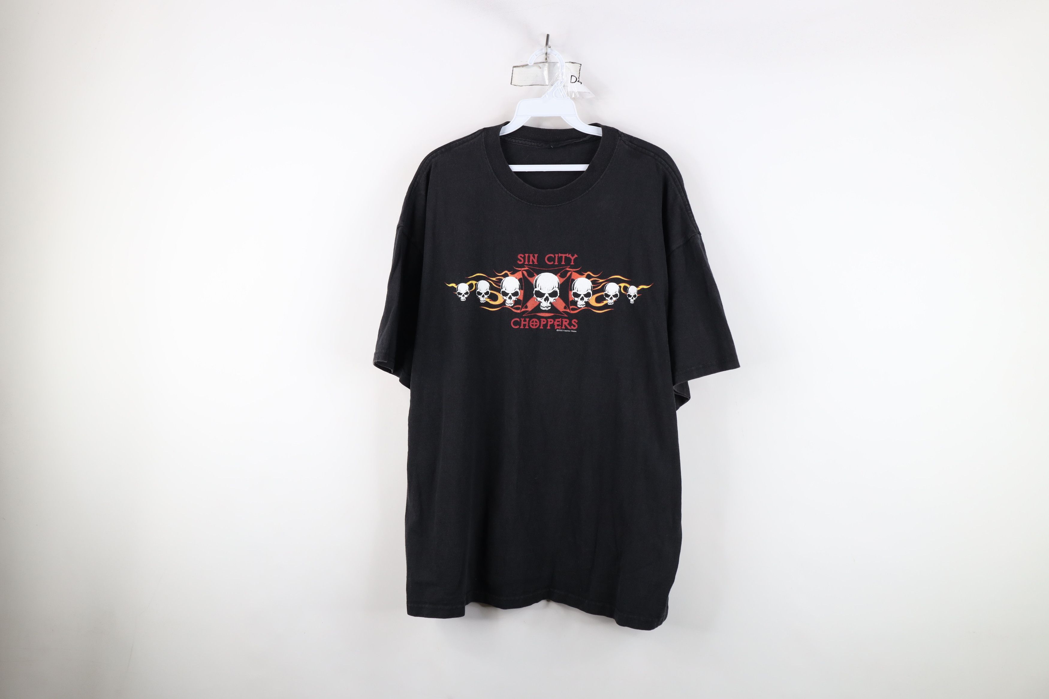Vintage Vintage Y2K 2002 Fashion Victim Skull Choppers T-Shirt Black Size US XL / EU 56 / 4 - 1 Thumbnail