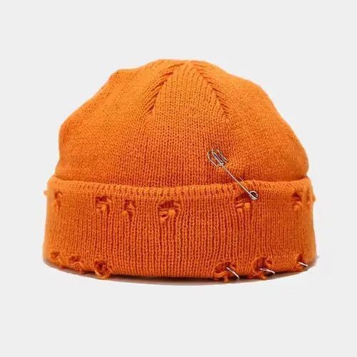 Other Distressed Orange Beanie Size ONE SIZE - 1 Thumbnail