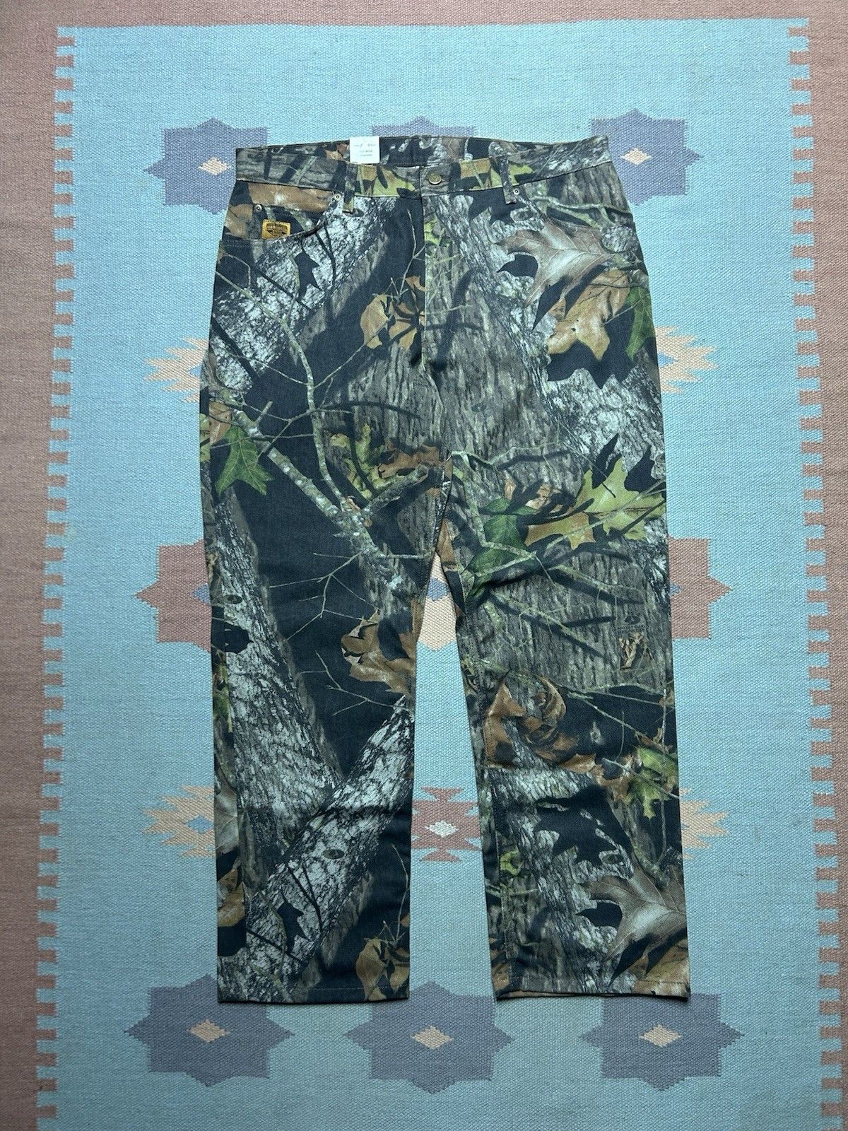 Vintage NEW Vtg diamond cut jean mossy oak camo camouflage NWT 38x31 Size US 38 / EU 54 - 6 Thumbnail