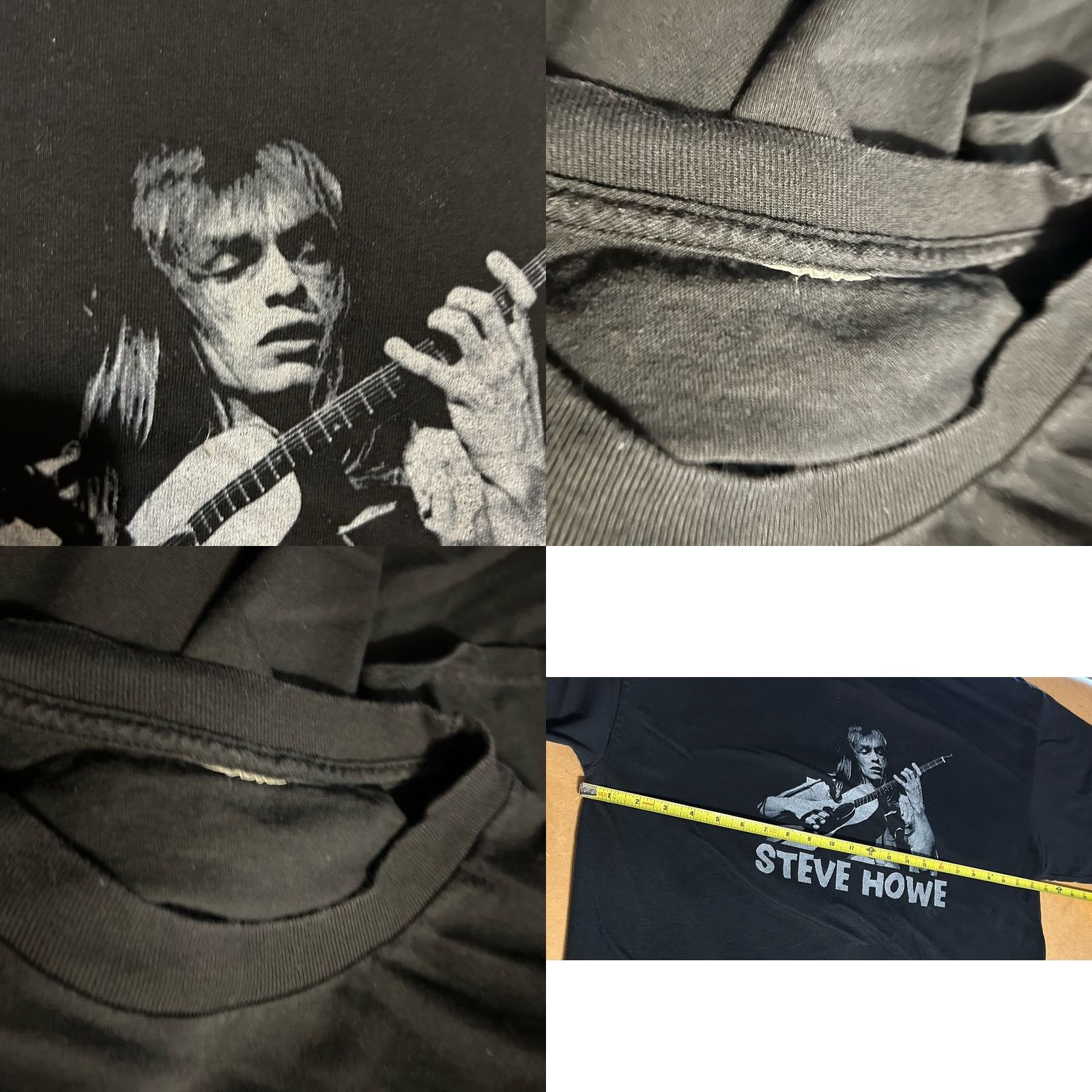 Vintage VINTAGE Steve Howe Shirt Men XL Black Short Sleeve Front Graphic Guitarist Rock Band Size US XL / EU 56 / 4 - 8 Thumbnail