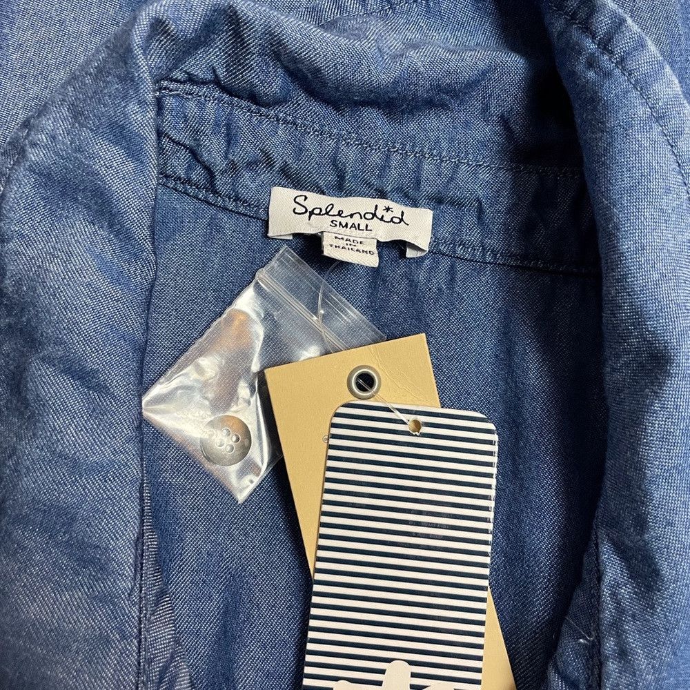 Splendid NWT New $198 Splendid Wilder Tencel Long Shirt Dress Denim Size S / US 4 / IT 40 - 8 Thumbnail