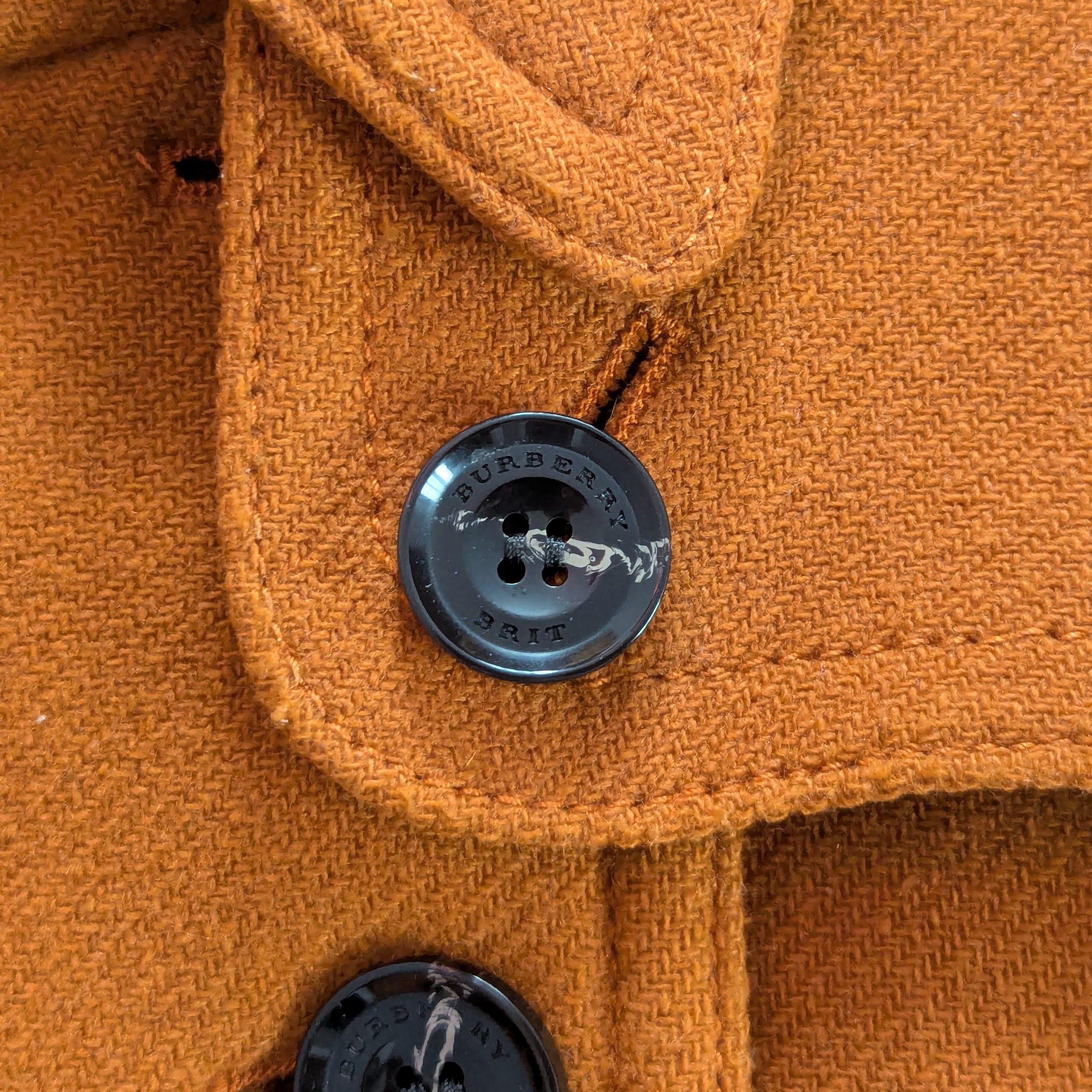 Burberry BURBERRY BRIT Women's Wool Coat Orangre Luxury Brand Size M / US 6-8 / IT 42-44 - 5 Thumbnail