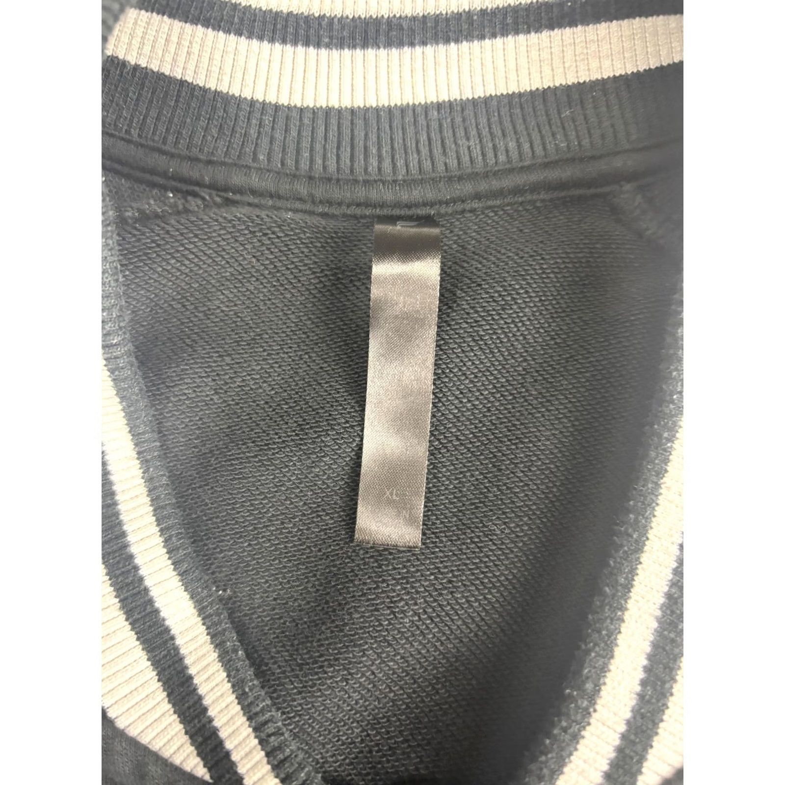Fabletics Fabletics Jacket Mens XL Black Full Zip Bomber Varsity Raglan Striped Collar Size US XL / EU 56 / 4 - 2 Thumbnail