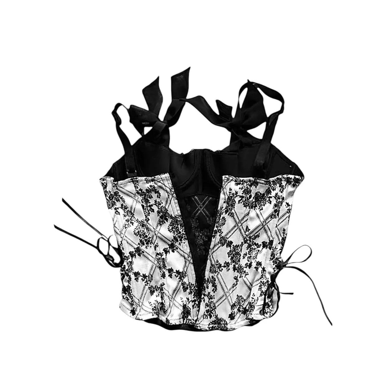 Chantal Thomass Corset en soie à imprimé floral Chantal Thomass années 2000 Size ONE SIZE - 3 Thumbnail