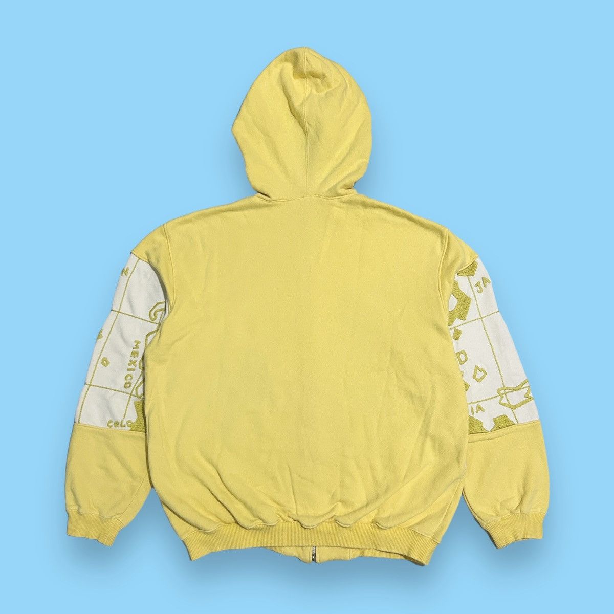 Hai Sporting Gear × Issey Miyake × Japanese Brand 1990s Hai Sporting Gear - Map Zipper Hoodie Size US L / EU 52-54 / 3 - 2 Thumbnail