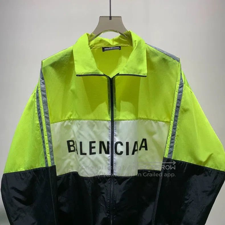 Balenciaga Balenciaga Fluorescent Yellow Patchwork Jacket. Size US XS / EU 42 / 0 - 3 Thumbnail