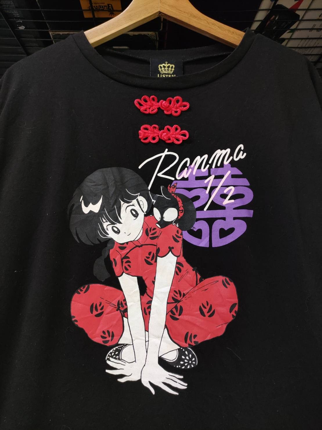 Anime Listen Flavor Runma 1/2 Embroidery Pattern T-Shirts Size US XL / EU 56 / 4 - 2 Thumbnail