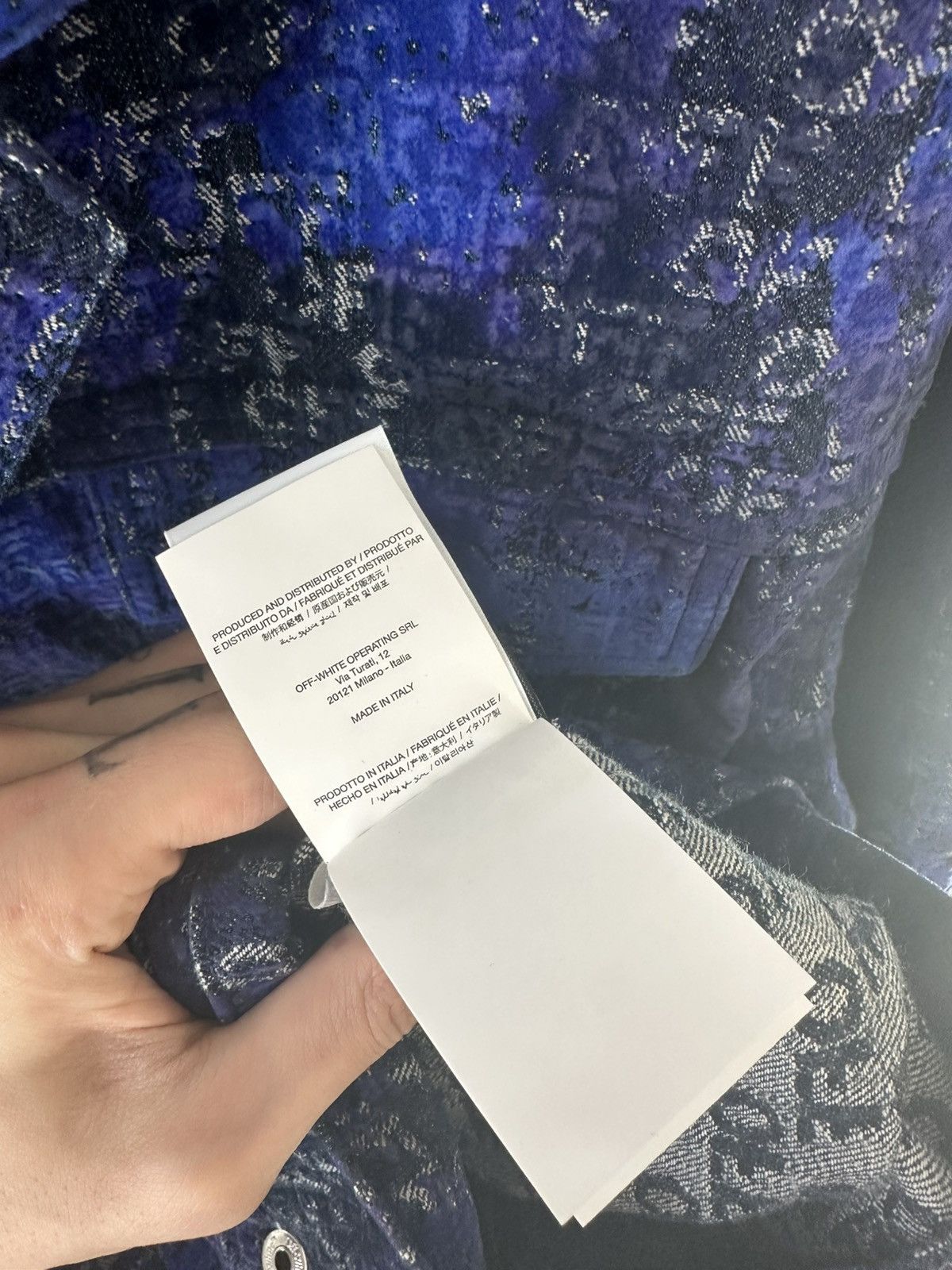 Off-White OFF-WHITE VELVET BUTTON DOWN JACKET Size US XL / EU 56 / 4 - 8 Thumbnail