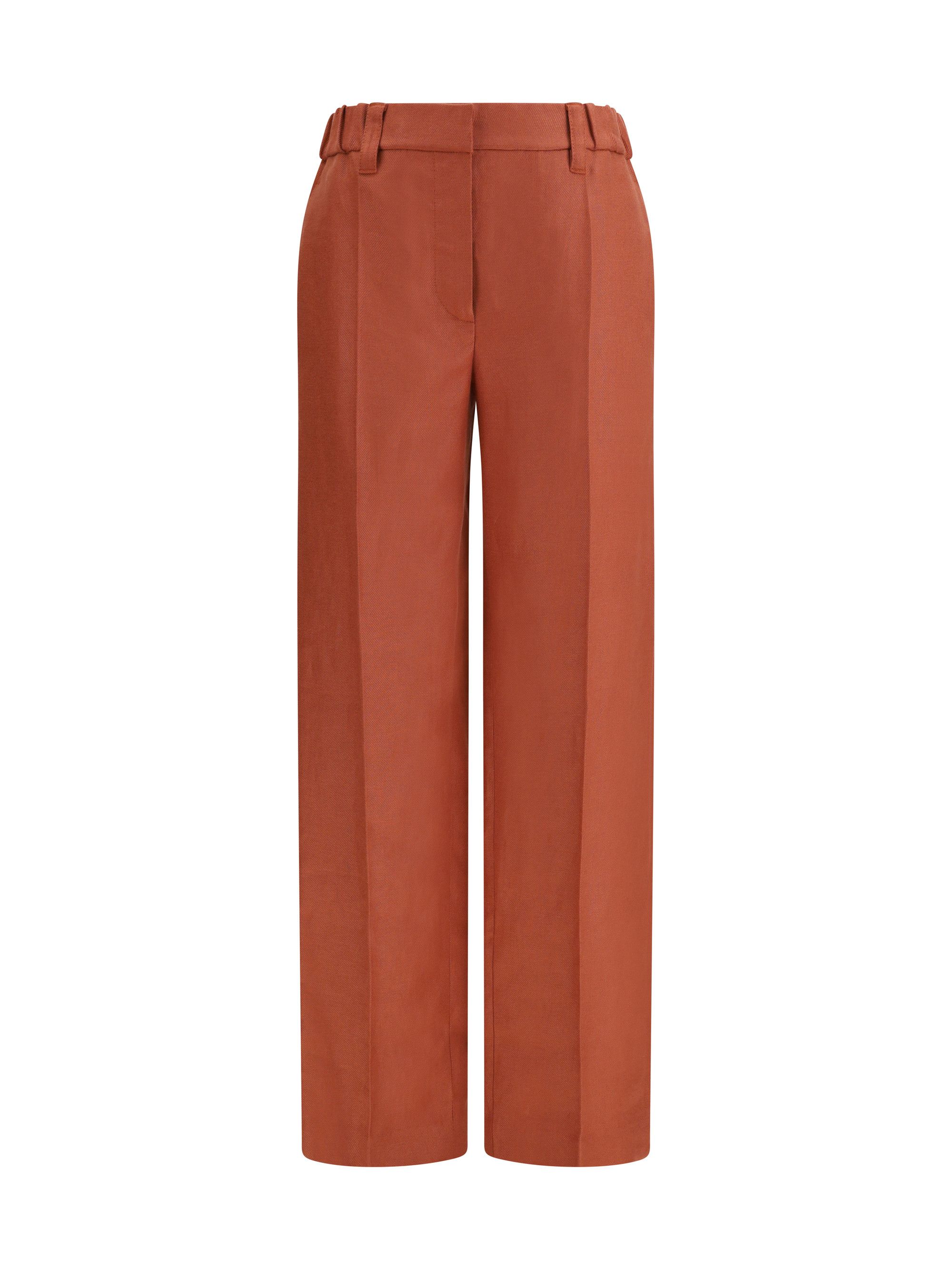 Brunello Cucinelli Wide-Leg Pants in linen with elastic waistband and belt loops Size 30" / US 8 / IT 44 - 1 Thumbnail