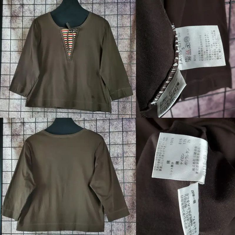 Burberry Burberry Brown Cotton Short Sleeve Sweatshirt Size XL / US 12-14 / IT 48-50 - 1 Thumbnail