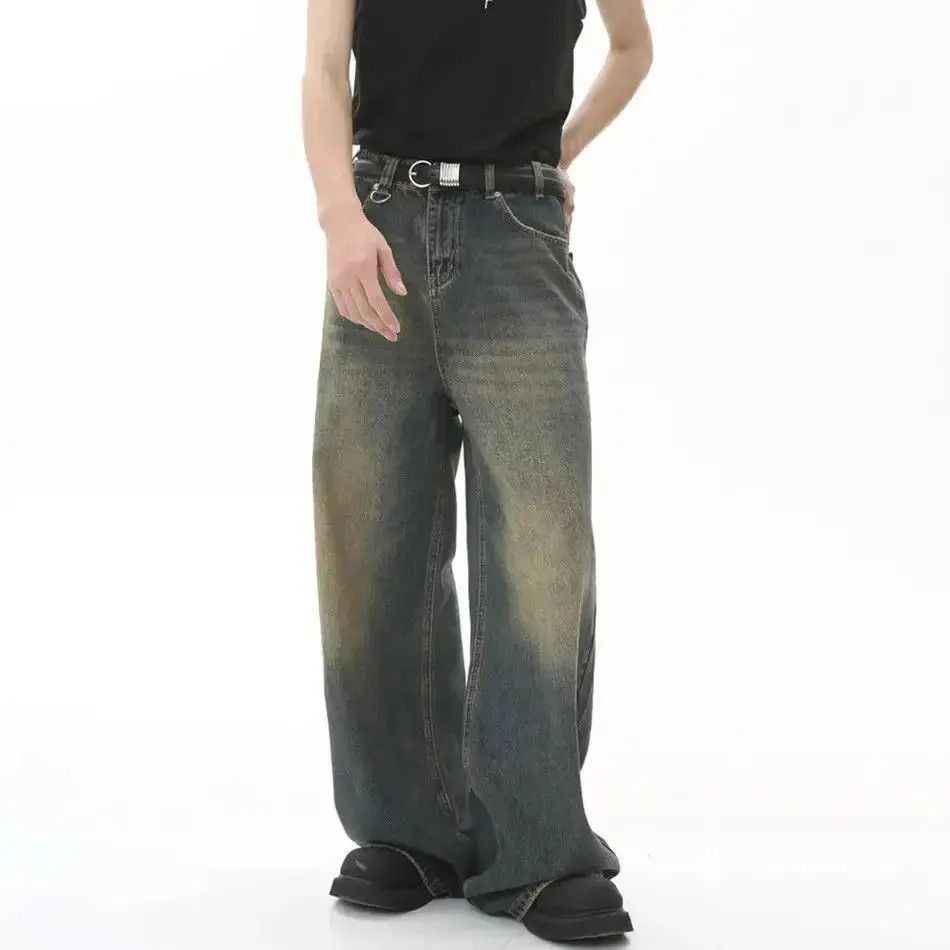 Japanese Brand Vintage Jeans Men Loose Straight Streetwear Casual Summer Size US 32 / EU 48 - 4 Thumbnail
