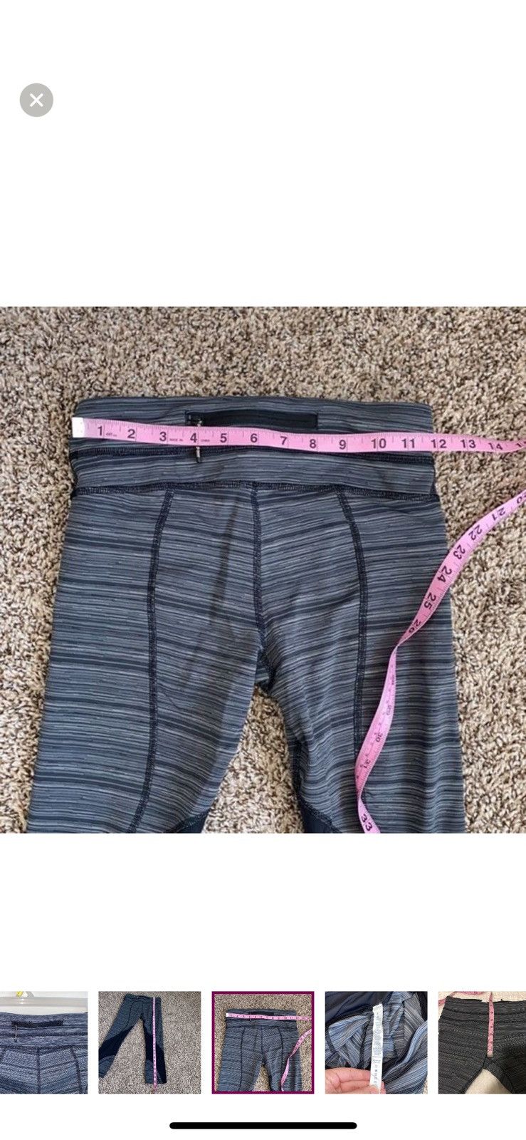 Lululemon Lululemon run inspire crop II Leggings with mesh size 4 Size 27" / US 4 / IT 40 - 10 Thumbnail