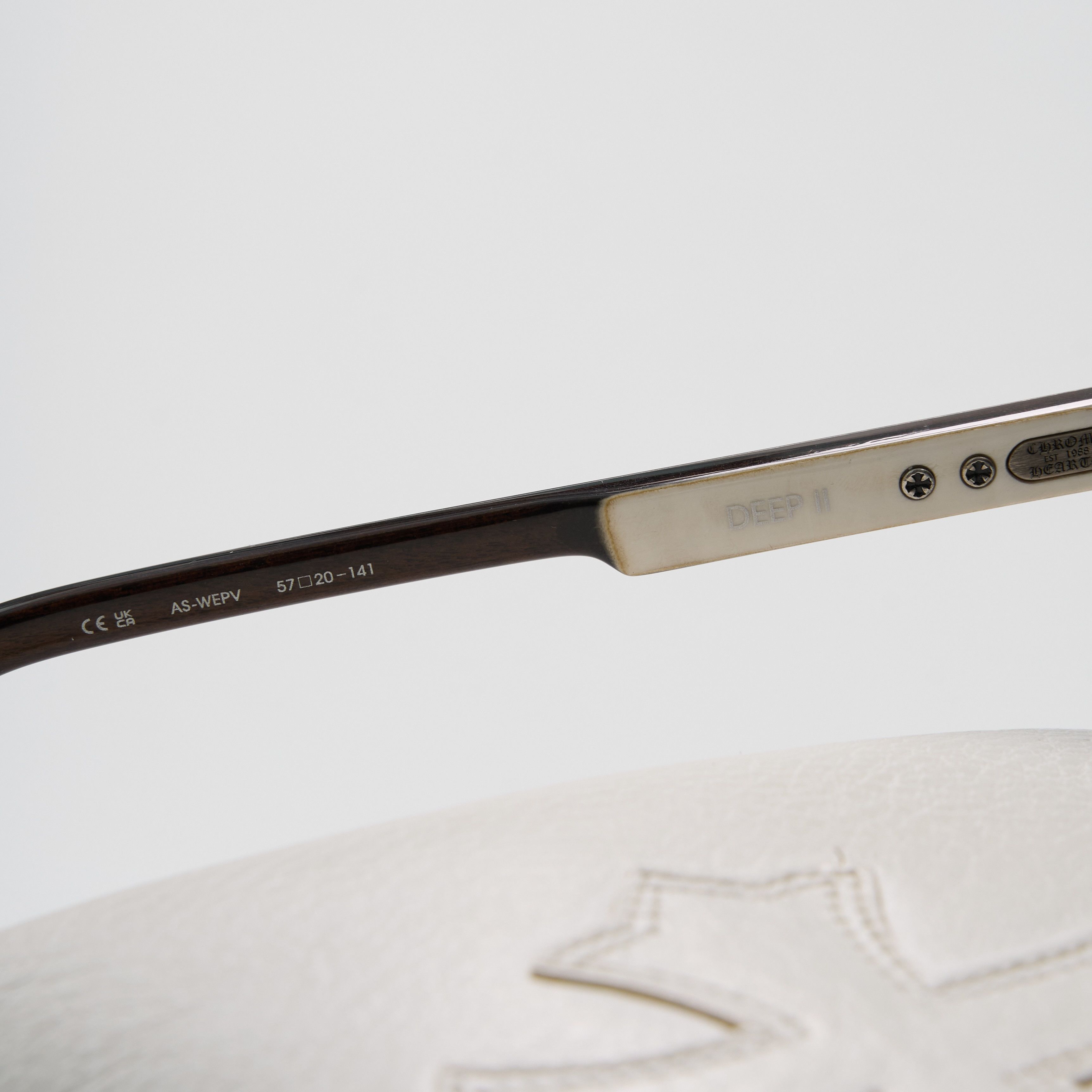 Chrome Hearts CHROME HEARTS DEEP II ANTIQUE SILVER WHITE EBONY WOOD BLUE Size ONE SIZE - 8 Thumbnail