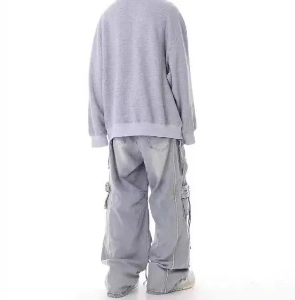 Japanese Brand VIBE Street hip hop grunge ripped wide leg jeans Size US 32 / EU 48 - 5 Thumbnail