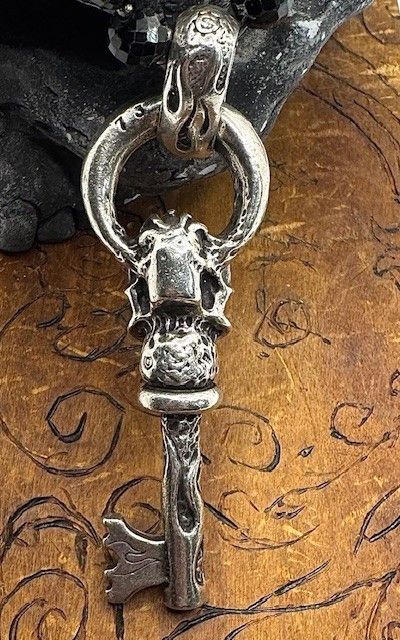 Other Starlingear Flaming Skeleton Key Sterling Silver Necklace Size ONE SIZE - 8 Thumbnail