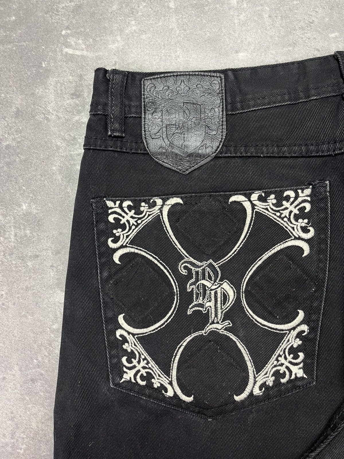 Pelle Pelle Pelle Pelle Baggy Embroidered Denim Jeans 34 Affliction Rare Size US 34 / EU 50 - 10 Thumbnail