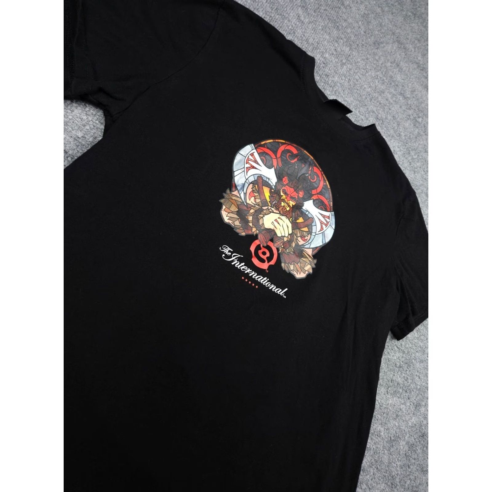 Doublet DOTA 2 T-Shirt Men's XL Black Graphic Double Sided TI 12 Beast International Roller Valve Theme Game Men Regular Crew Neck Short Sleeve Cotton Shirt Size US XL / EU 56 / 4 - 3 Thumbnail