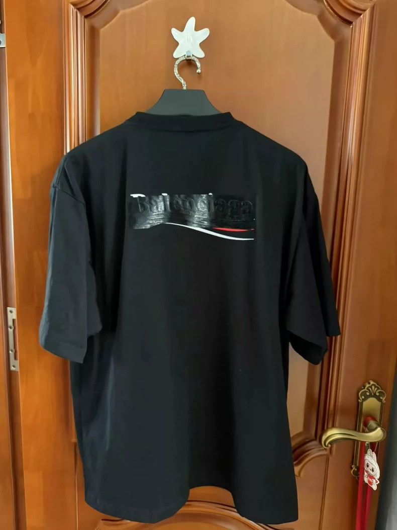 Balenciaga Balenciaga Coke Tape Short Sleeve Black L Size Size US L / EU 52-54 / 3 - 2 Thumbnail