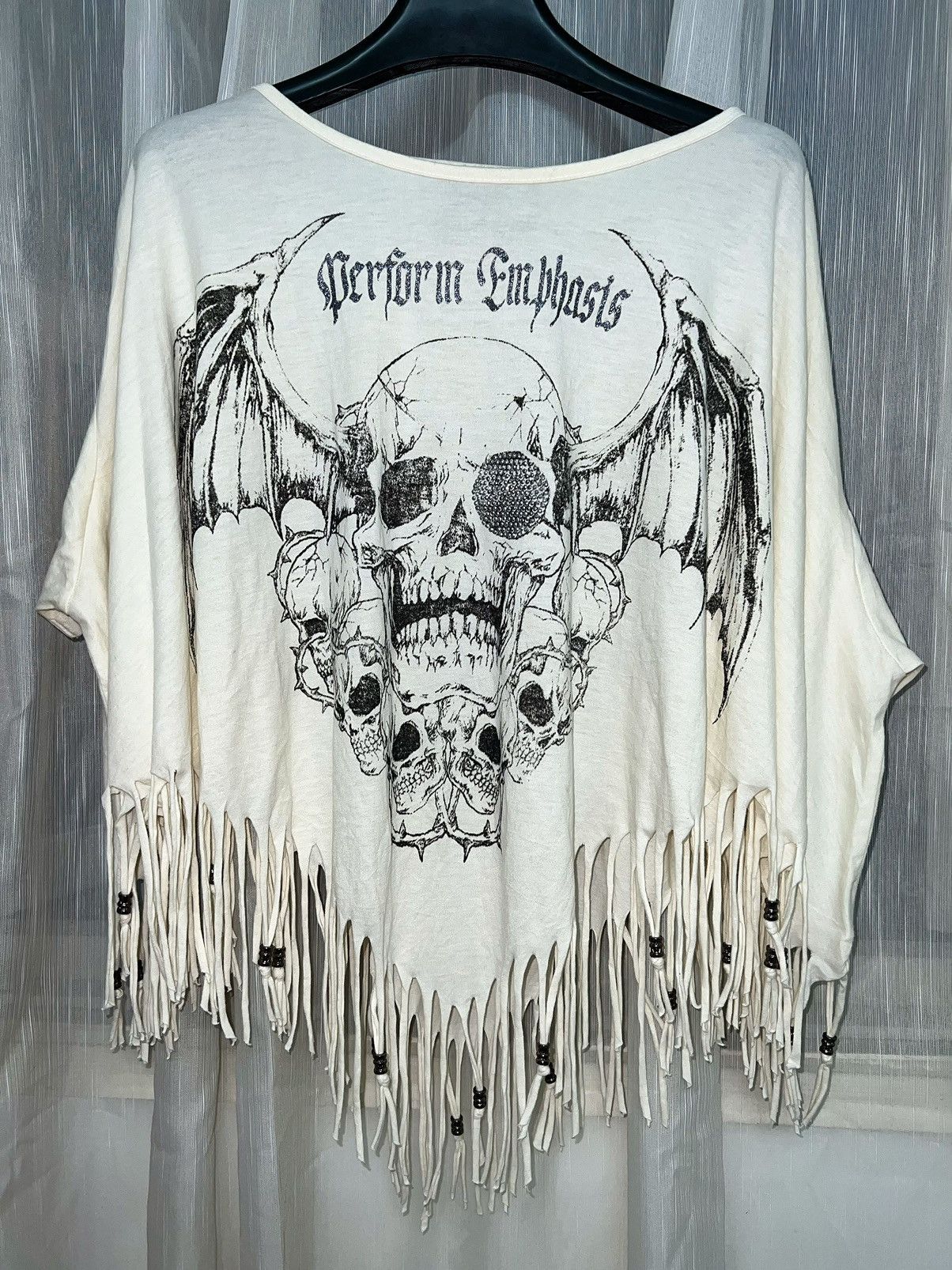 If Six Was Nine Oggetto poncho skull top ☠️🖤 Size ONE SIZE - 1 Thumbnail
