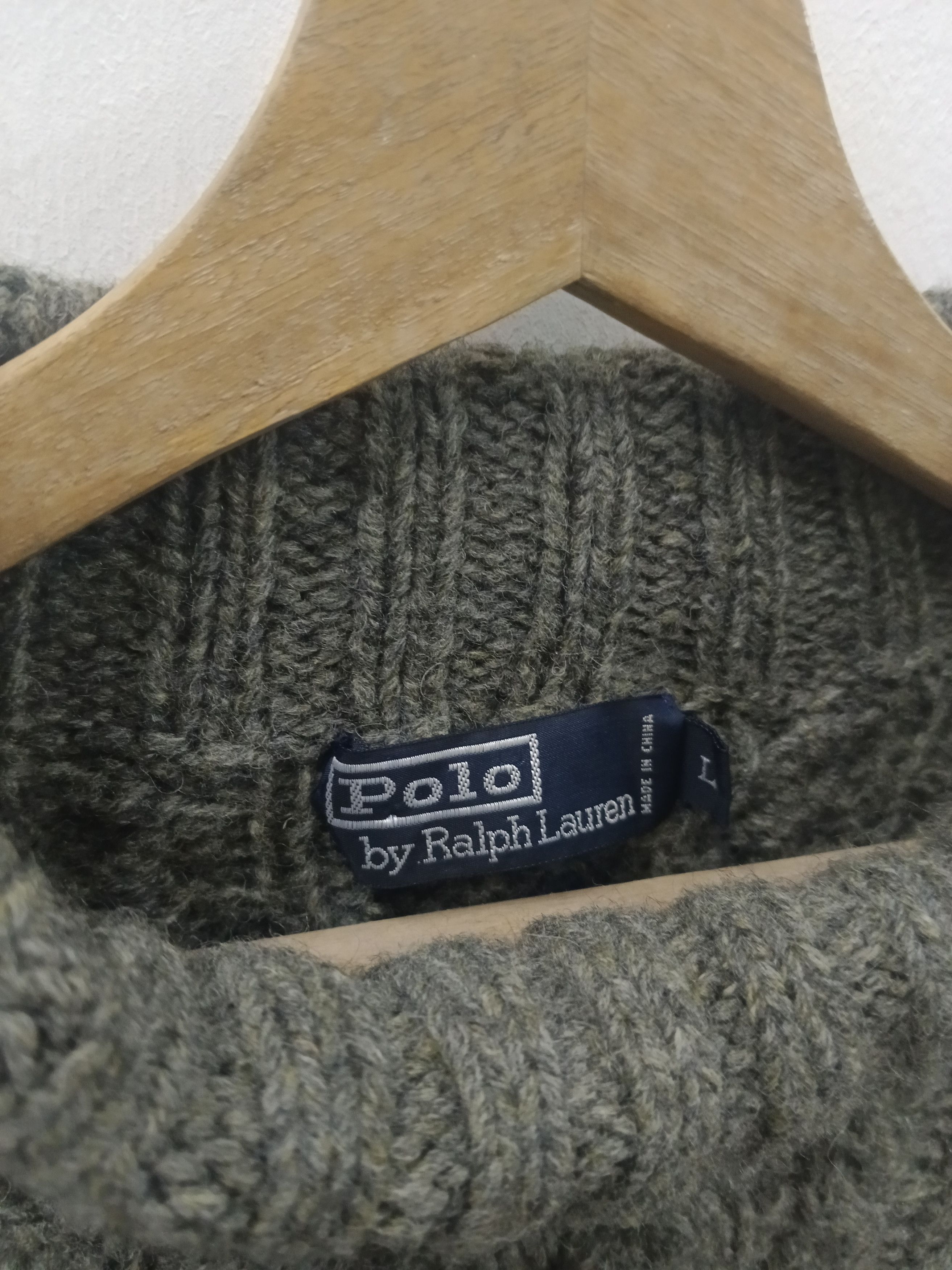 Polo Ralph Lauren Vintage Polo Ralph Lauren Hand Knit Cable Sweater Turtleneck Size US L / EU 52-54 / 3 - 4 Thumbnail