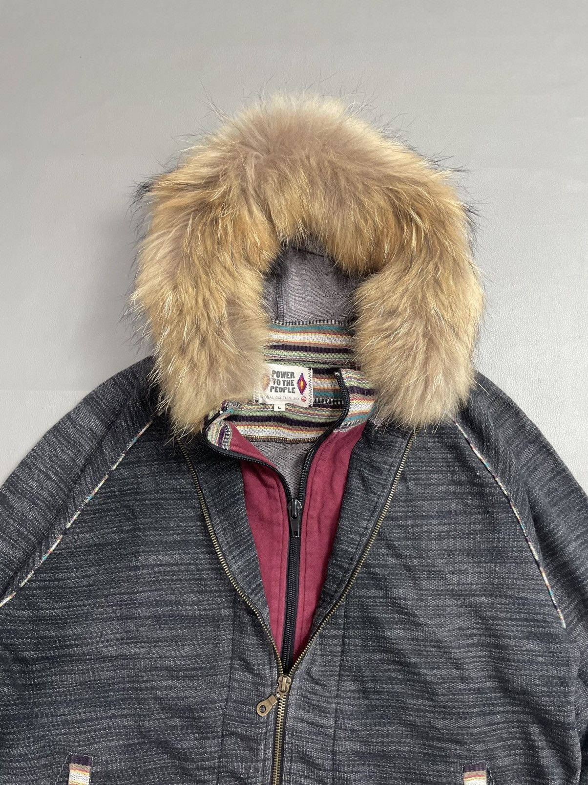 Japanese Distressed Fur Hoodie Double layer style