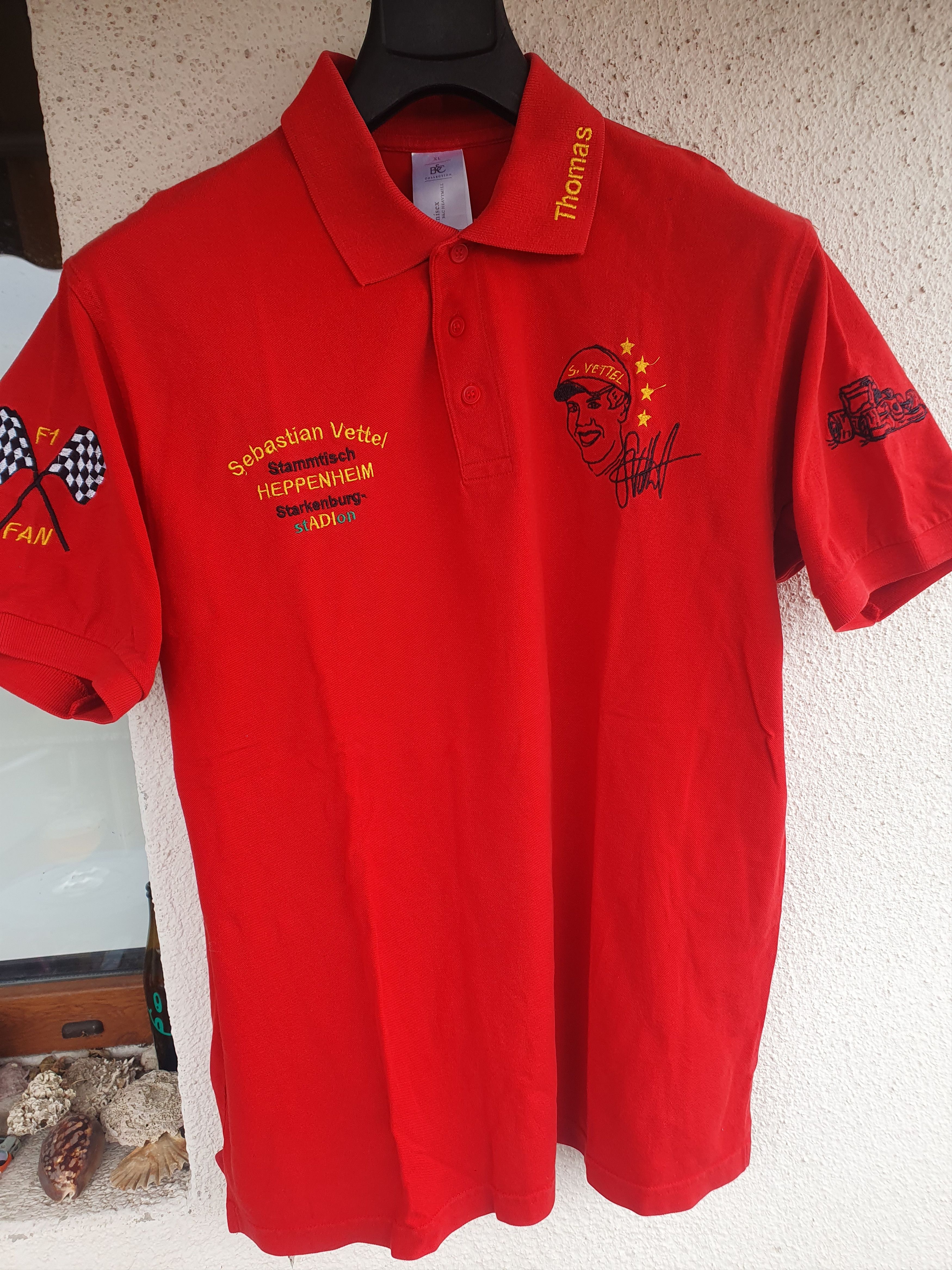 Formula 1 Sebastian Vettel Polo T-shirt World Champion 2010-2013 sz L Size US L / EU 52-54 / 3 - 3 Thumbnail