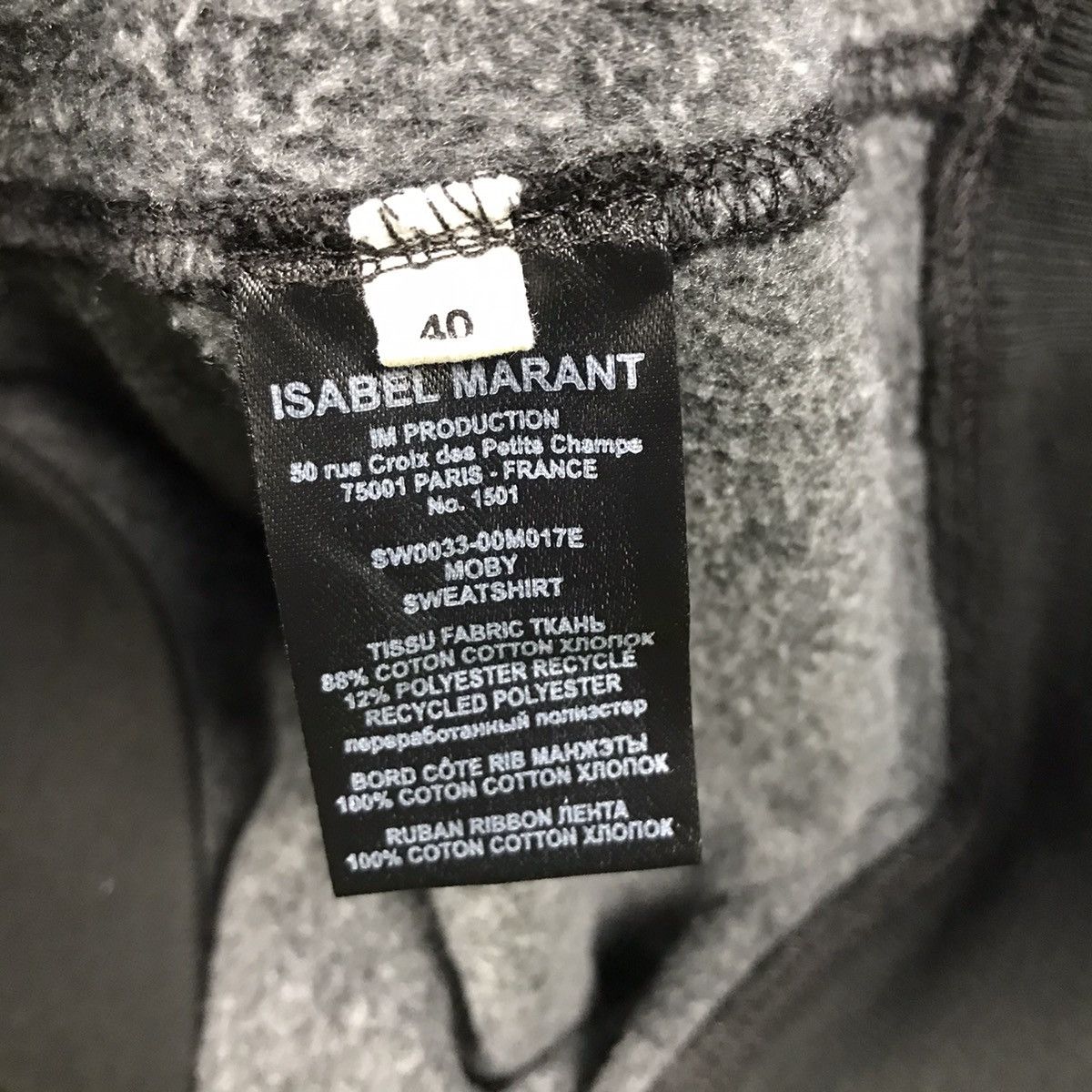 Isabel Marant × Isabel Marant Etoile ISABEL MARANT ETOILE MARANT VELVET LOGO SWEATSHIRT Size US M / EU 48-50 / 2 - 10 Thumbnail