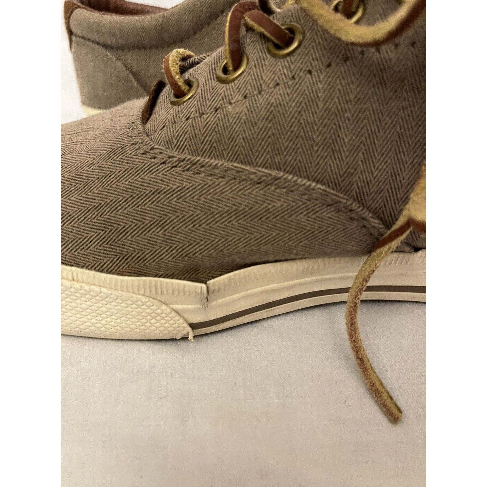 Polo Ralph Lauren POLO Ralph Lauren Shoes Mens 9.5D Brown Vaughn Canvas Size US 9.5 / EU 42-43 - 10 Thumbnail
