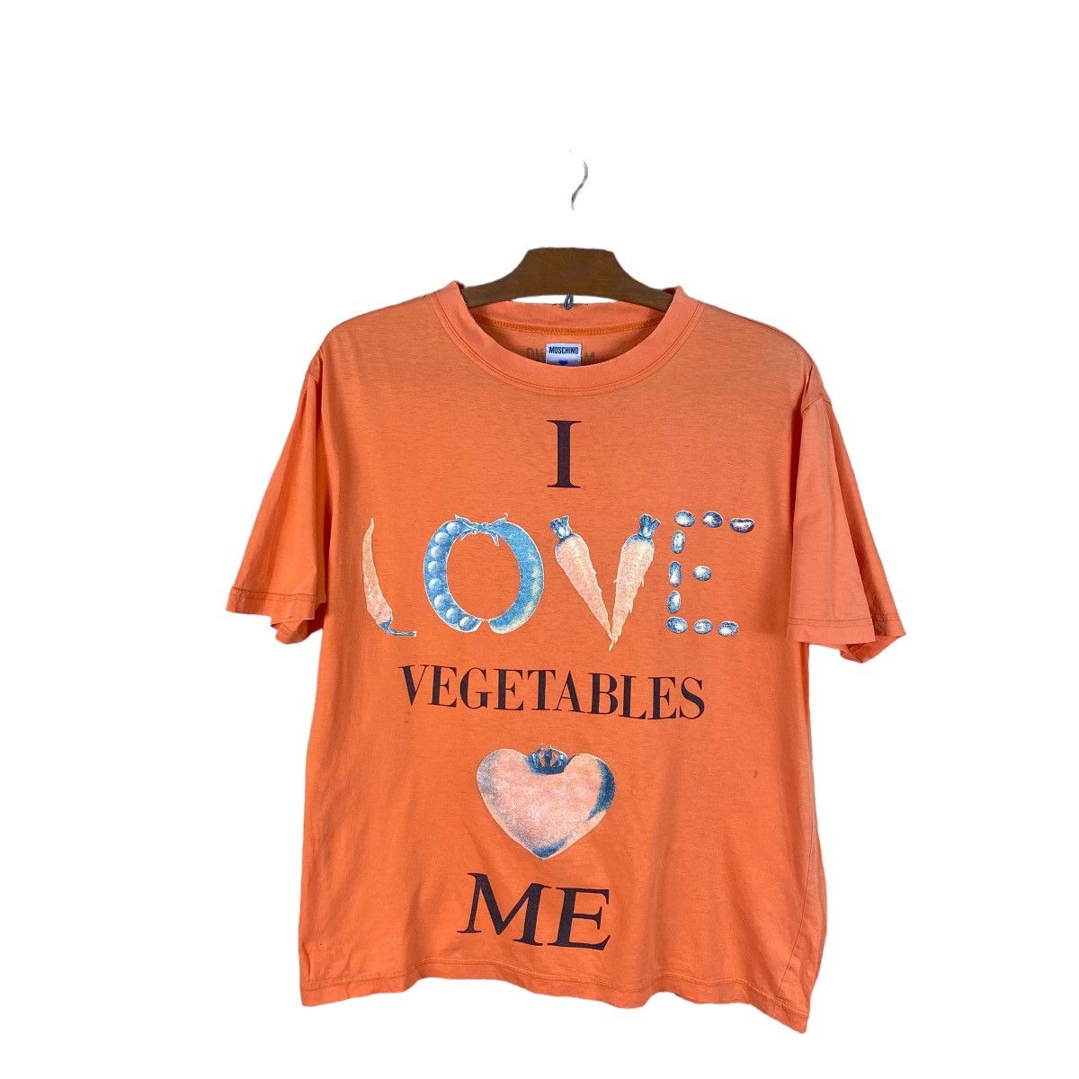 Moschino MOSCHINO I LOVE VEGETABLE LOVE ME DISTRESSED T SHIRT Size US M / EU 48-50 / 2 - 1 Thumbnail