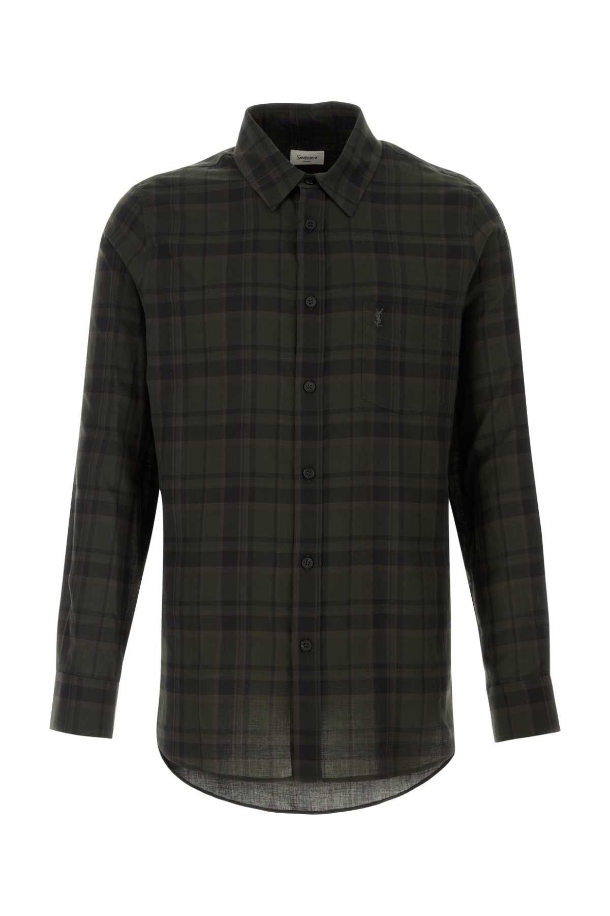 Saint Laurent Paris Embroidered Cotton Shirt Size US L / EU 52-54 / 3 - 1 Thumbnail