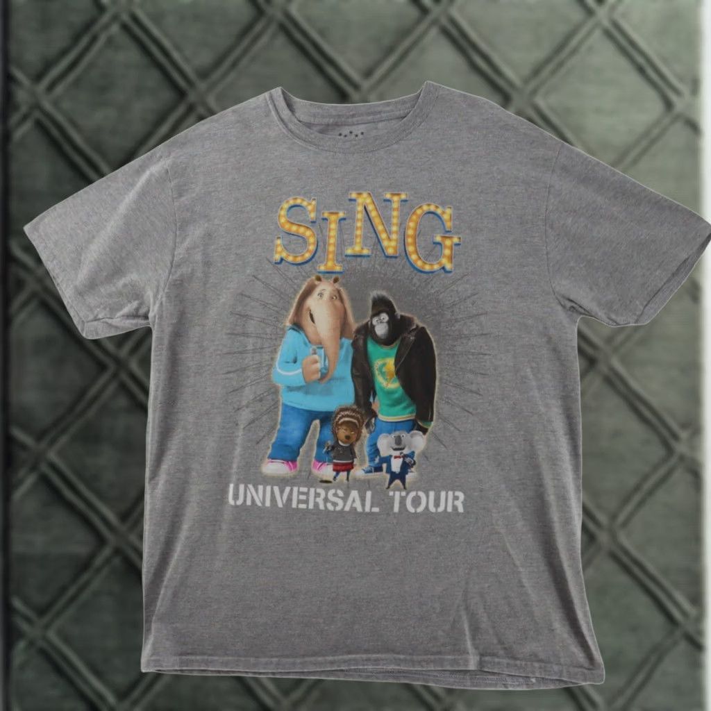 Vintage Universal Studios Sing Movie T-Shirt Mens Large Gray USH Rare Shirt Magnus Size US L / EU 52-54 / 3 - 1 Thumbnail