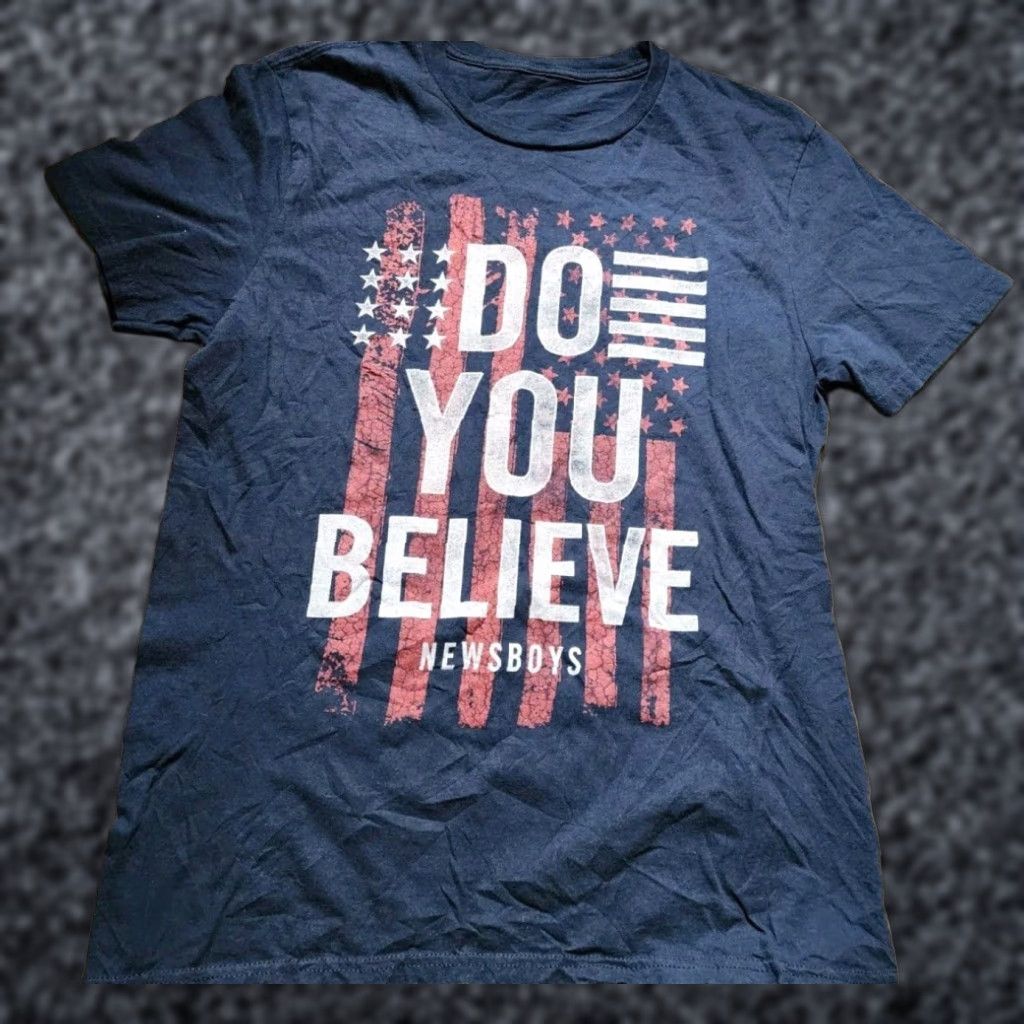 Doublet Newsboys Restart You I Believe Flag T Shirt Blue Double Sided Mens S Size US S / EU 44-46 / 1 - 1 Thumbnail