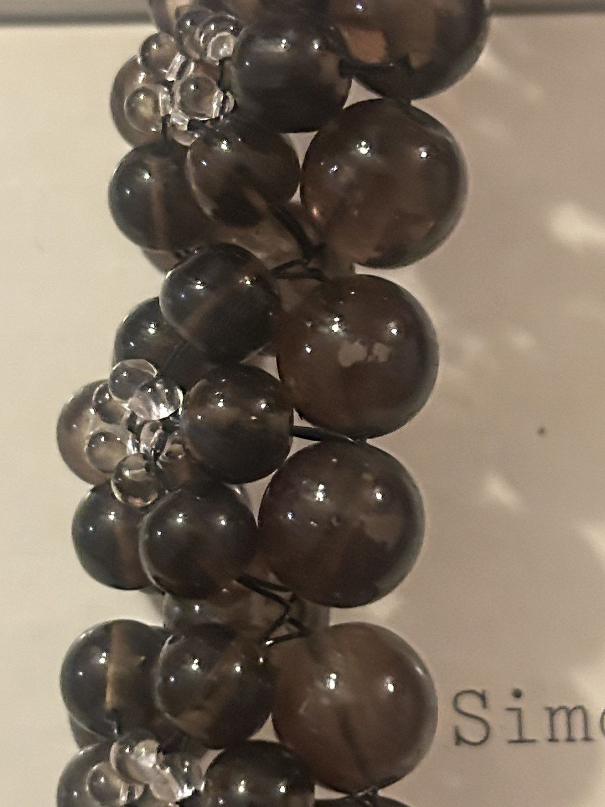 Simone Rocha Simone Rocha ‘Smoke’ Glass Beaded Flower Choker Necklace Size ONE SIZE - 4 Thumbnail