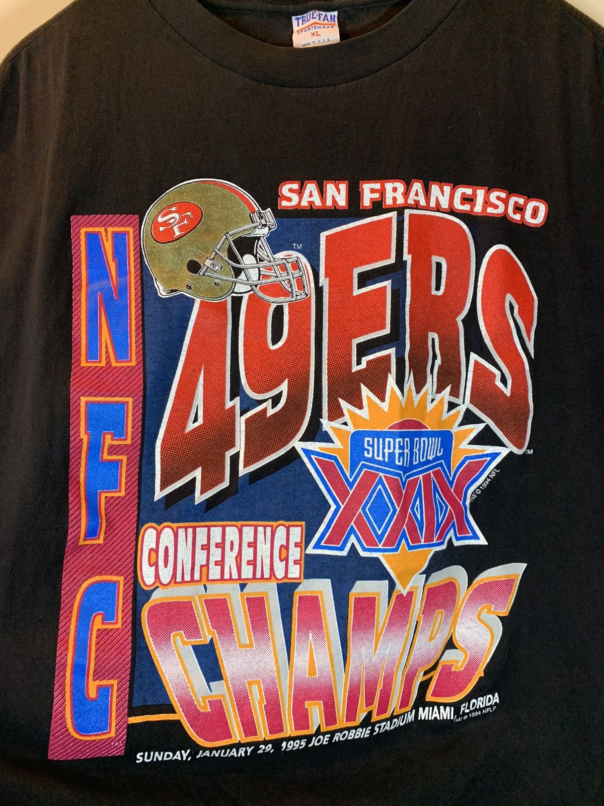 NFL × Vintage *RARE* Vintage 1994 San Francisco 49ers NFC Champs NFL Shirt Size US XL / EU 56 / 4 - 2 Thumbnail