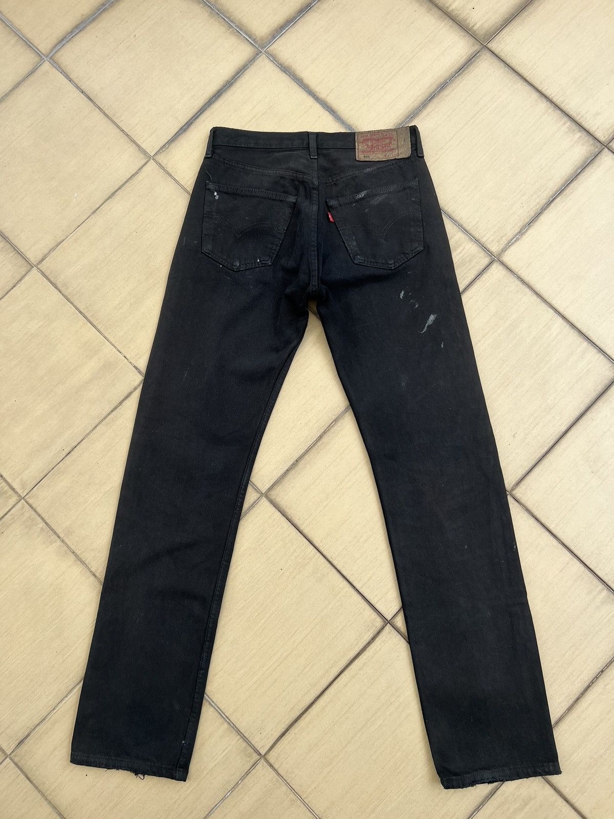 Levi's Vtg 2000 Levi’s 501 Jeans Fade Black Denim Painter Jeans Size US 31 - 2 Thumbnail