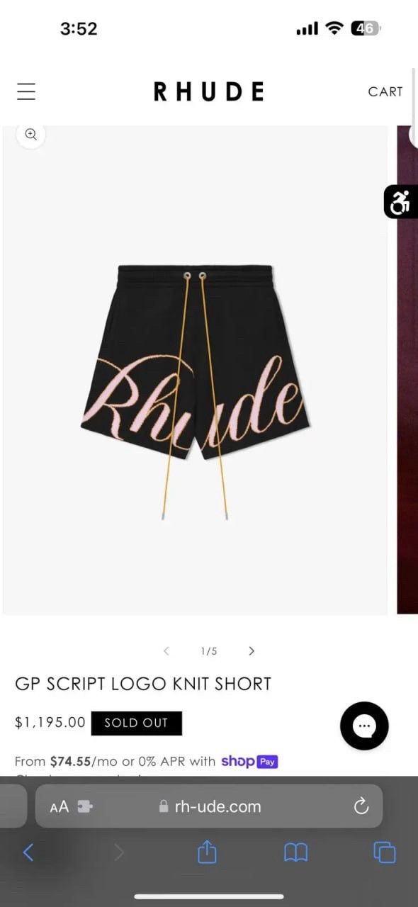 Rhude Rhude gp script logo knit shorts Size US 34 / EU 50 - 6 Thumbnail