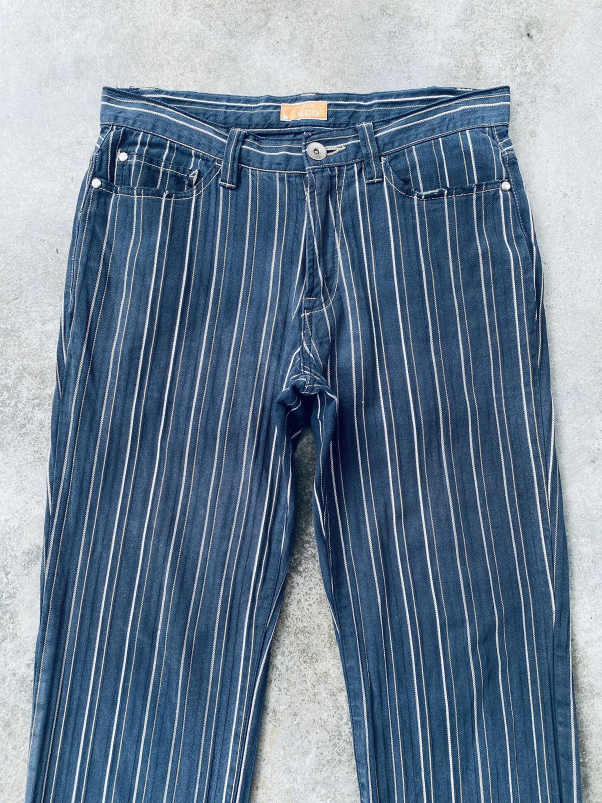 Vintage Vintage Ikka Herringbone Striped Distressed Pants Size US 30 / EU 46 - 3 Thumbnail