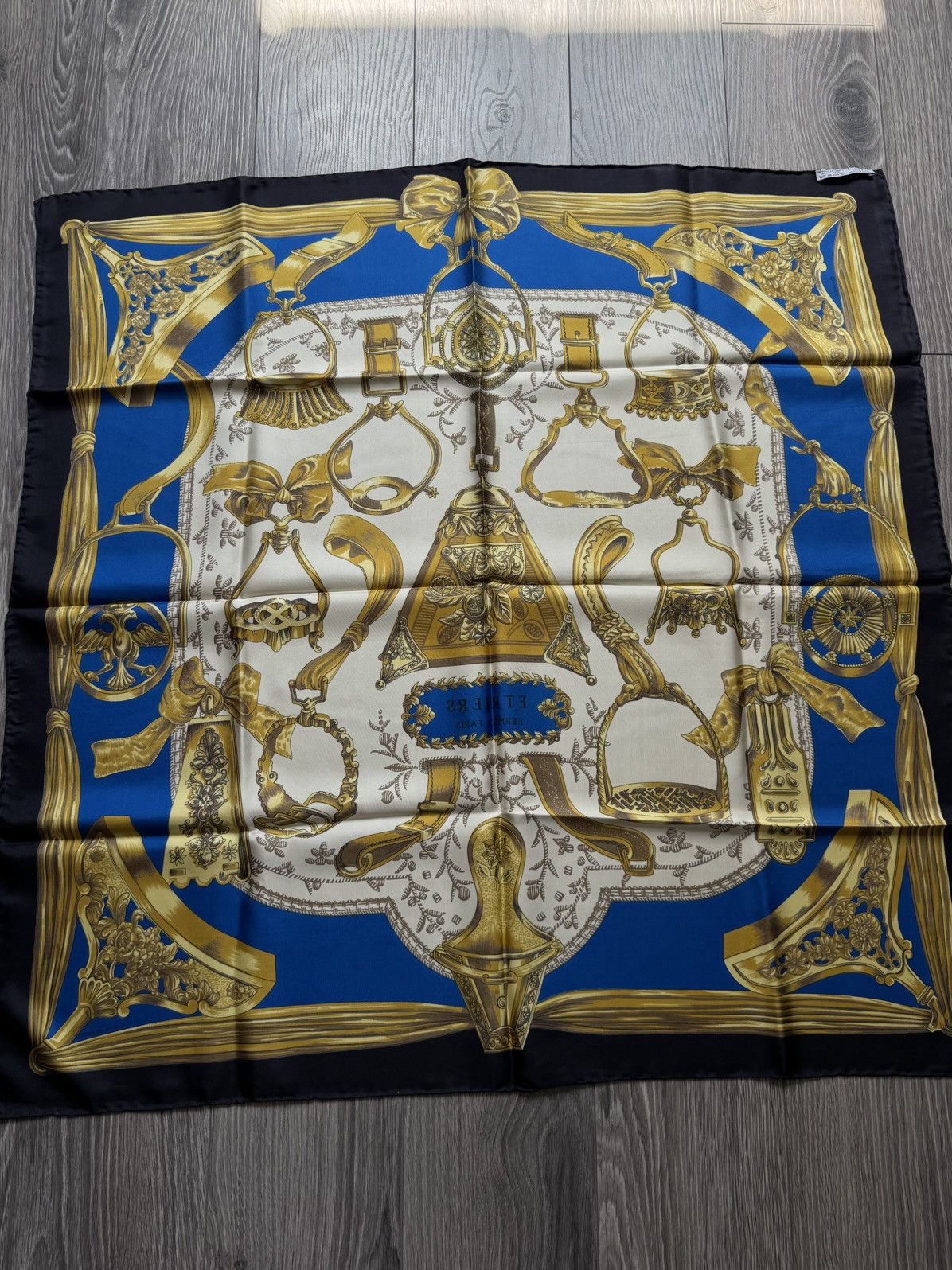 Hermes Hermès Etriers silk scarf by Françoise de la Perrière 1964y Size ONE SIZE - 15 Thumbnail