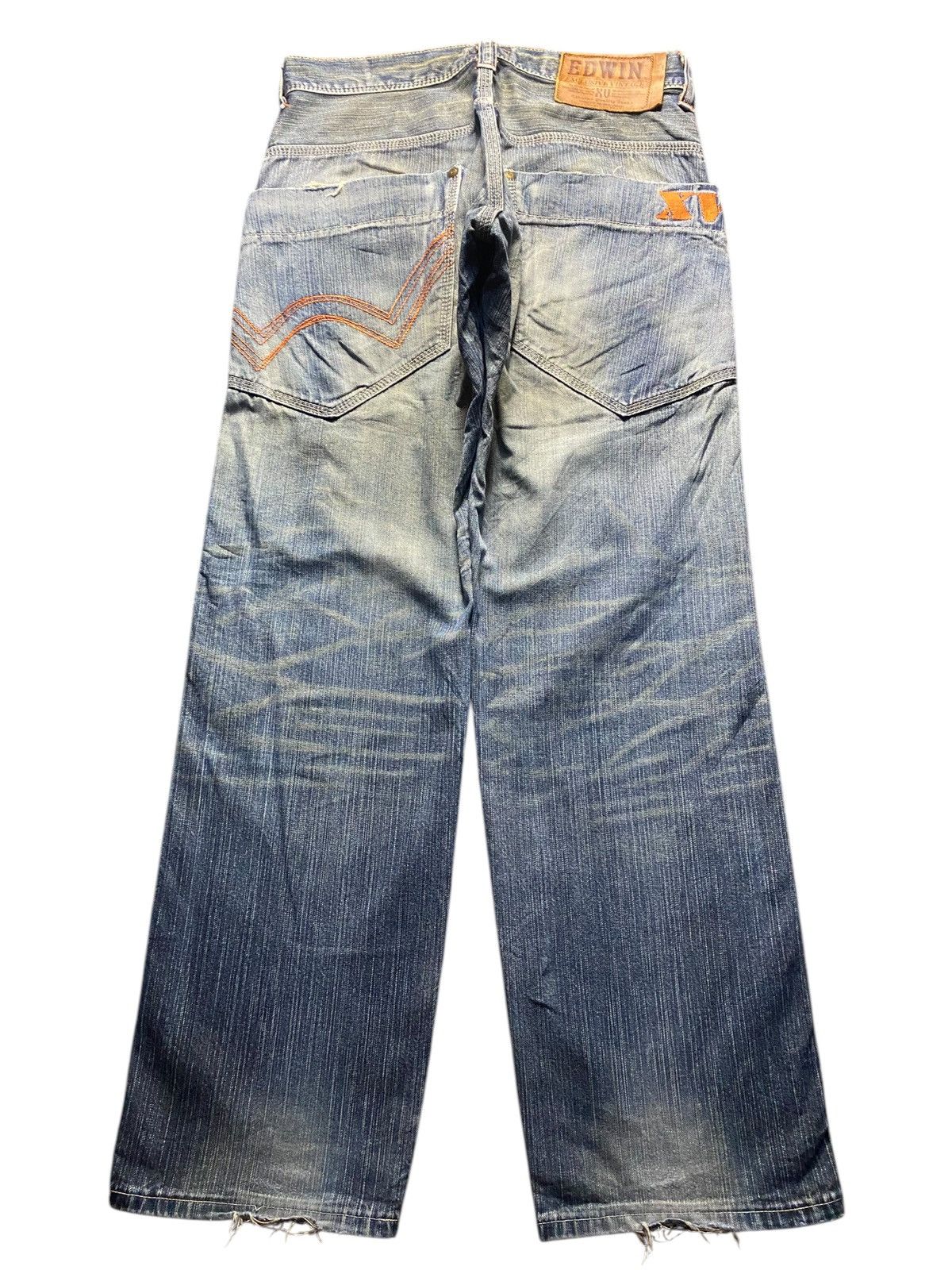 Edwin Vintage Edwin XV Embroidery Logo Distressed Jeans Size US 32 / EU 48 - 2 Thumbnail