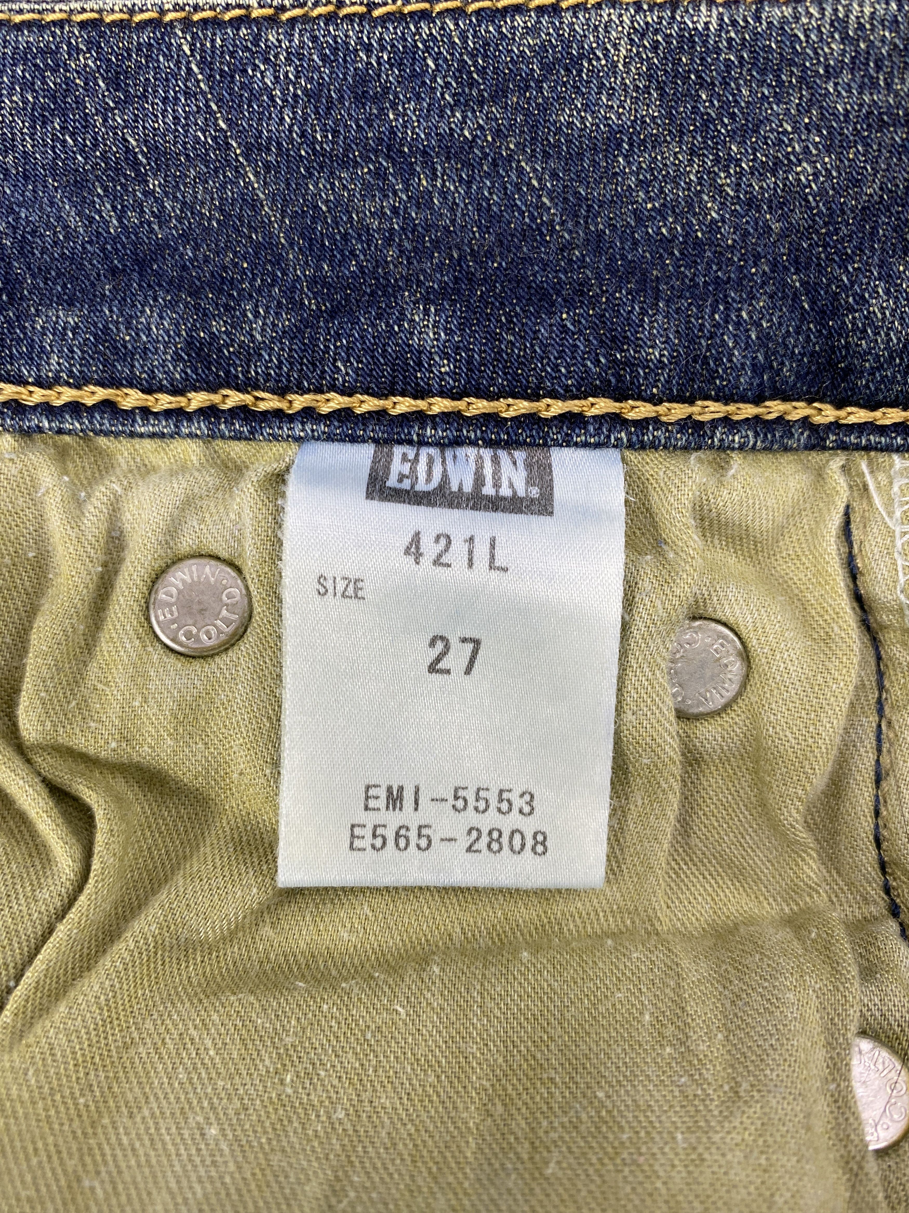 Edwin Miss Edwin Flare Blue Wash Jeans - J1052 Size 27" / US 4 / IT 40 - 10 Thumbnail