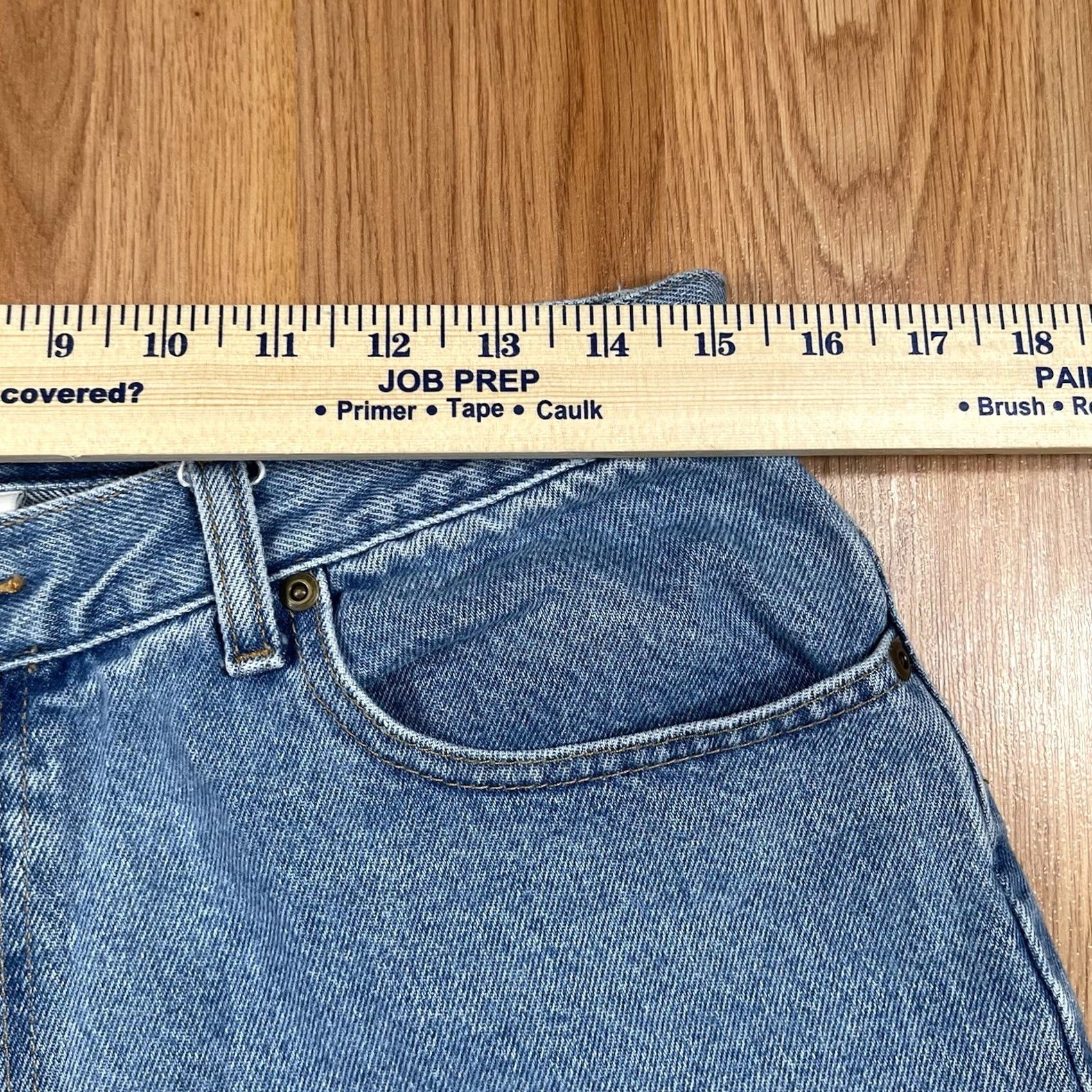 Vintage VINTAGE LL Bean Womens 14 Denim Jeans Blue 100% Cotton Regular Straight 5-Pocket Belt Loops 29in Inseam Mens Women Girls Size 36" / US 14 / IT 50 - 3 Thumbnail