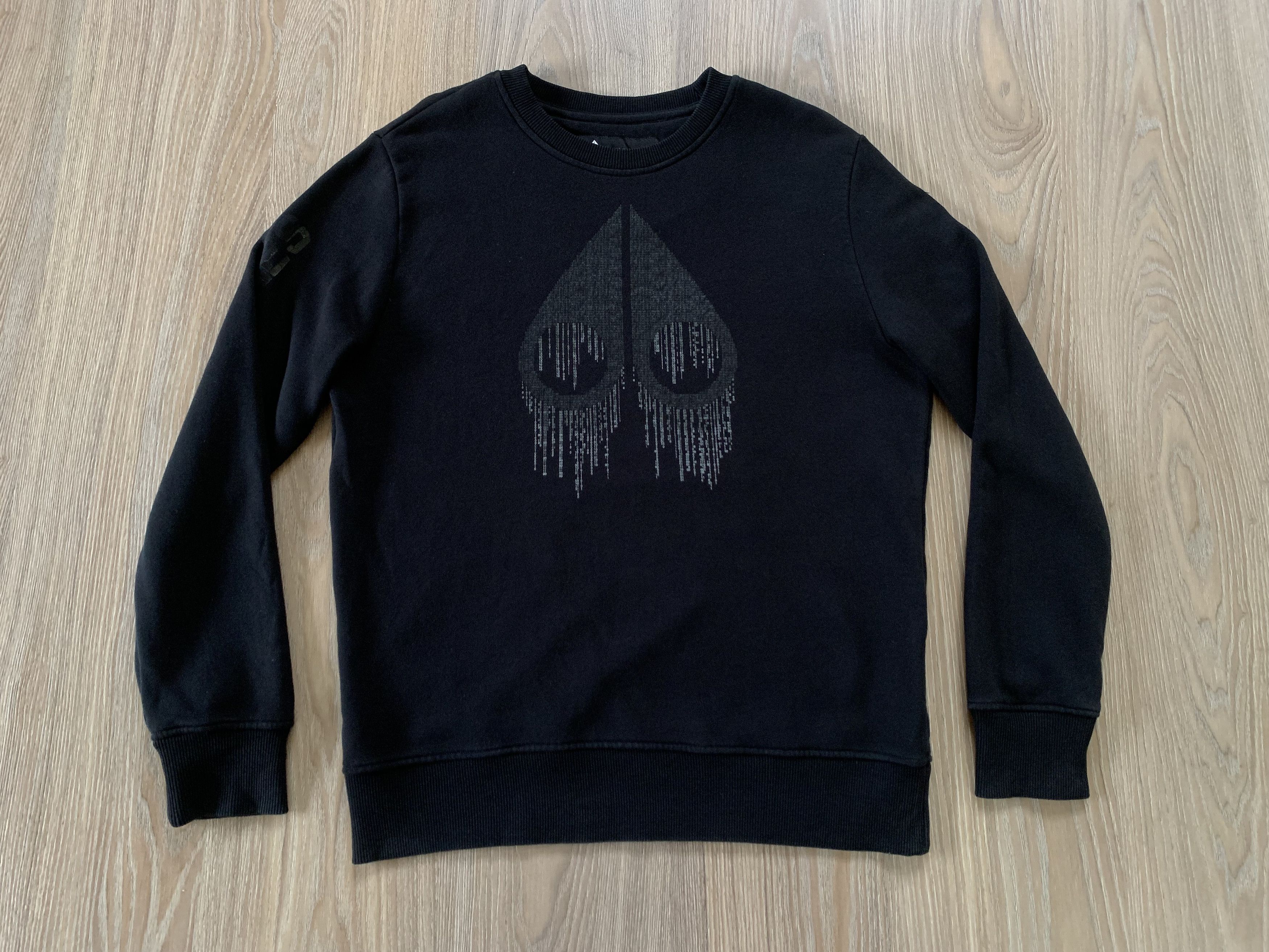 Moose Knuckles Moose Knuckles Denison Black Printed Cotton Sweatshirt Size US L / EU 52-54 / 3 - 2 Thumbnail