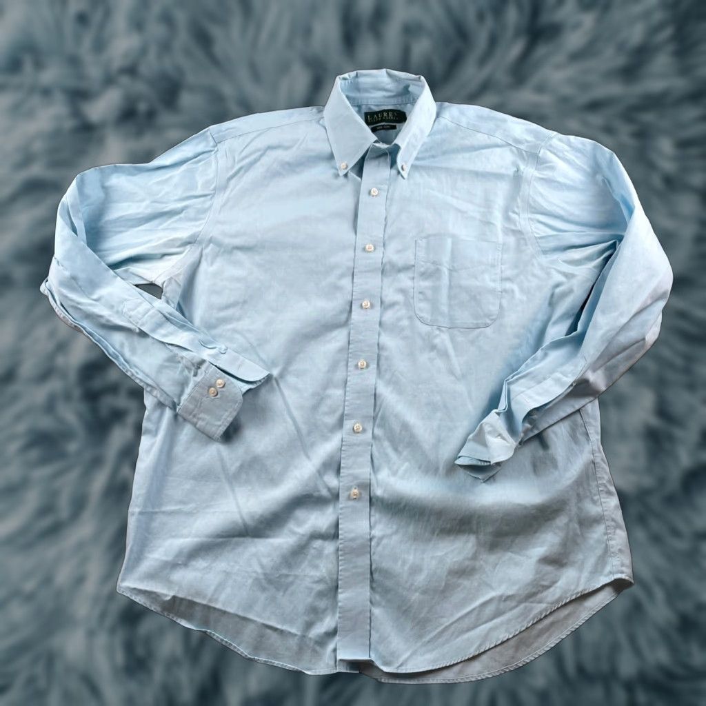 Ralph Lauren Lauren Ralph Lauren Shirt Adult Large Blue Long Sleeve Button Up Non Iron Mens Size US L / EU 52-54 / 3 - 1 Thumbnail