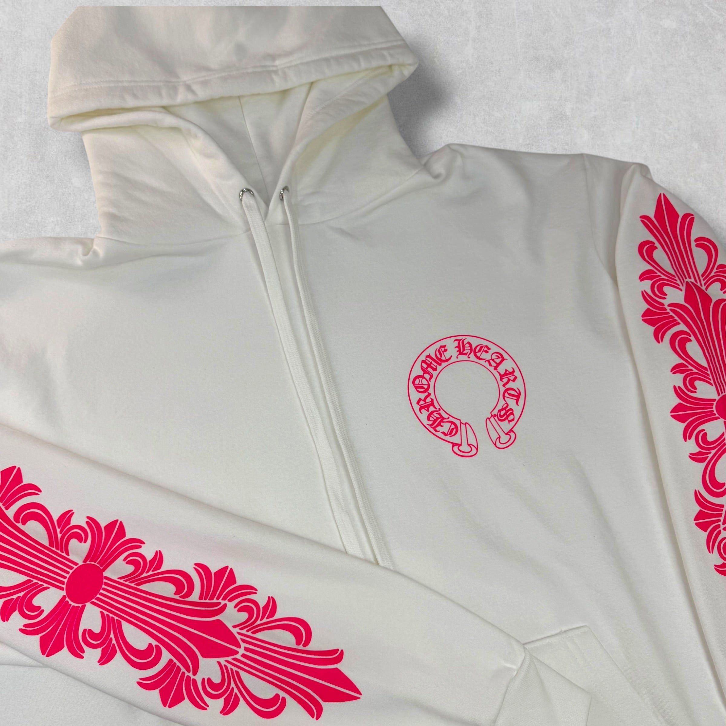 Chrome Hearts Chrome Hearts Pink Floral Horseshoe Hoodie XL Size US XL / EU 56 / 4 - 3 Thumbnail