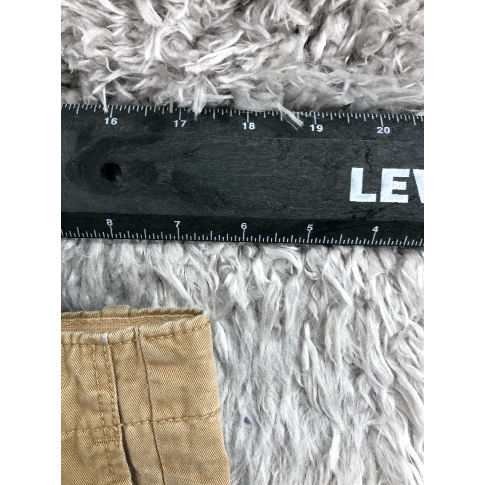 Gap Gap Lived-In Shorts Mens Size 34 Mid Rise Medium Wash Beige Bermuda, 5-Pocket, Belt Loops, Cotton Blend, Regular Fit, Casual, Gap, Men Size US 34 / EU 50 - 2 Thumbnail