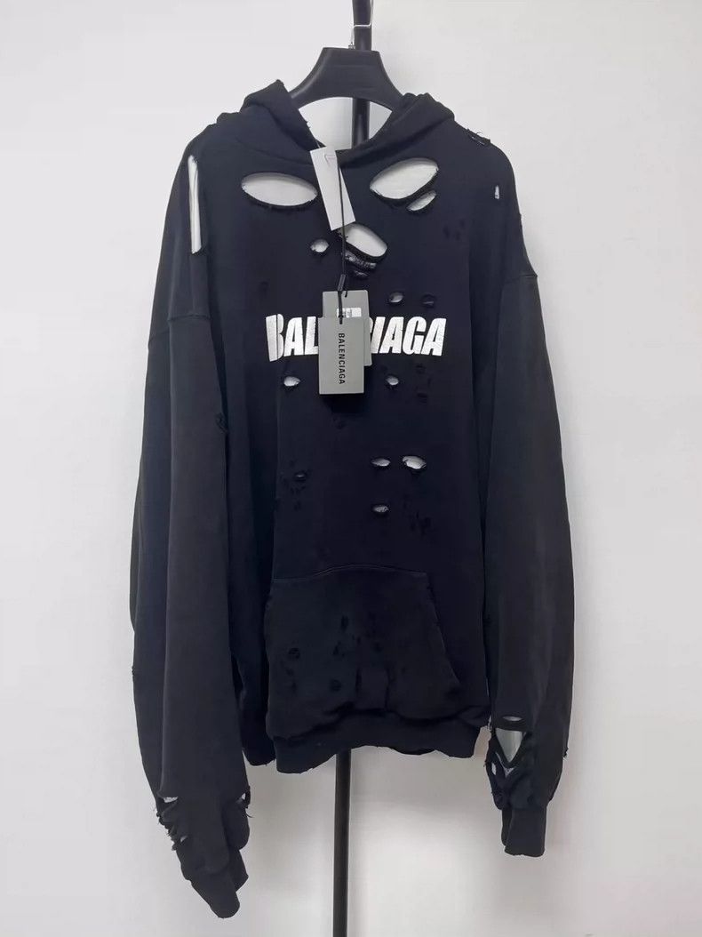Balenciaga Balenciaga Letter Zip Hooded Long Sleeve Sweatshirt Size US XS / EU 42 / 0 - 1 Thumbnail