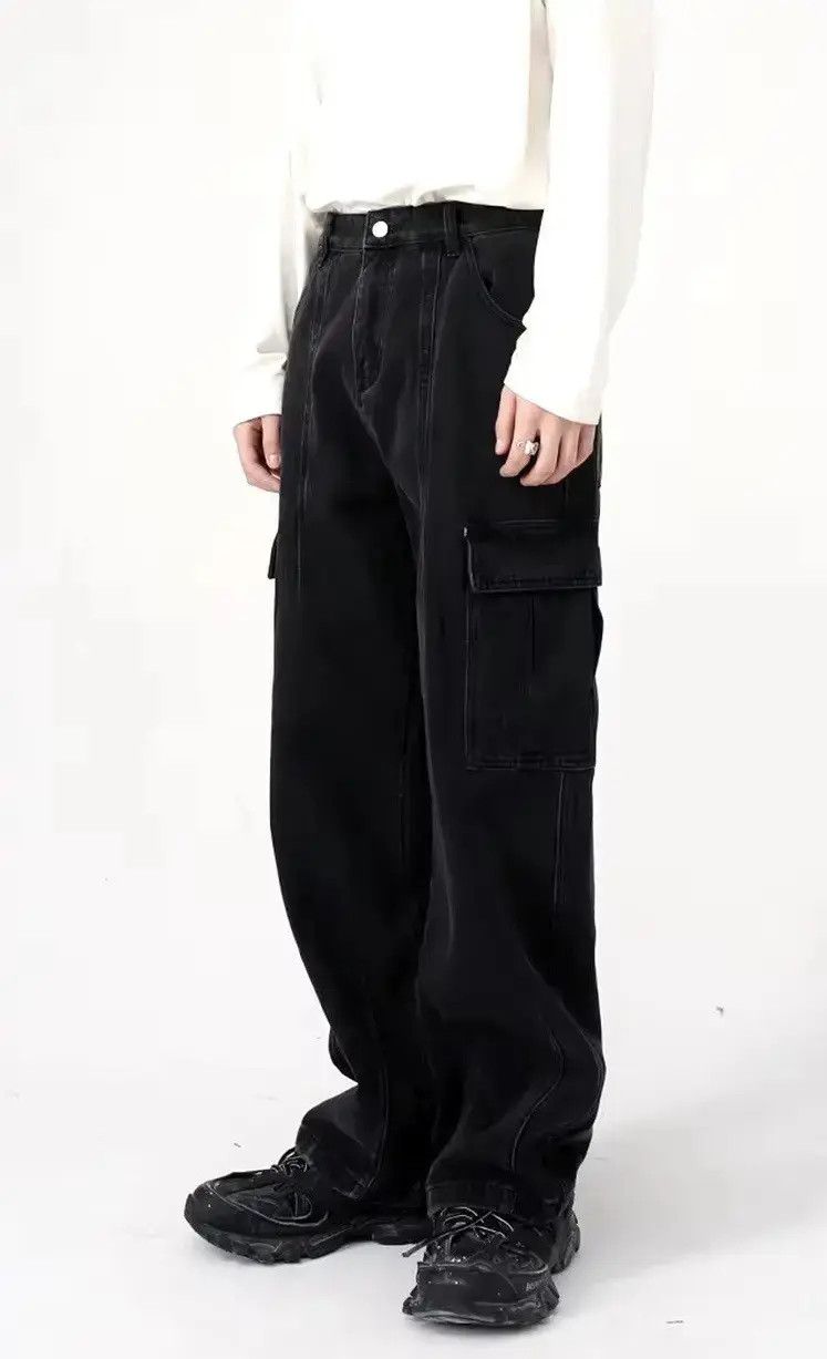 Japanese Brand Streetwear Washed Cargo Loose Jeans Y2k Size US 32 / EU 48 - 2 Thumbnail