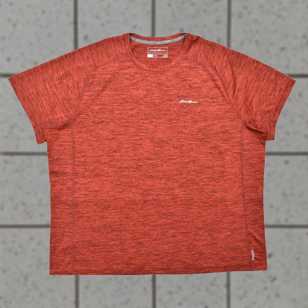 Eddie Bauer Eddie Bauer Motion Men's T-Shirt Short Sleeve Red Heather 2XL FreeDry Logo Crew Neck Shirt Mens Regular Fit Size US 39 - 1 Thumbnail