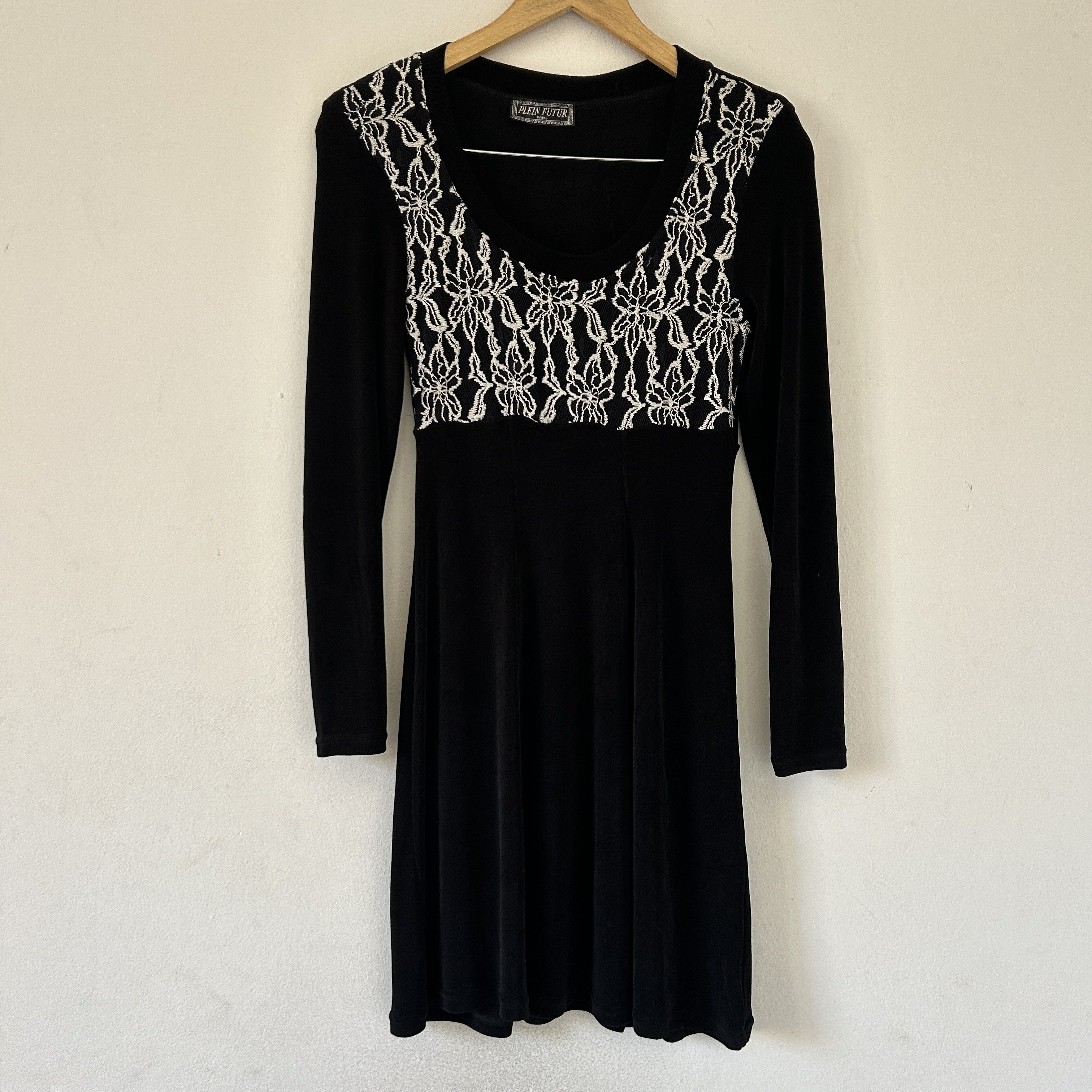 Vintage Vintage Grunge 90s Black Mini Dress Size XS / US 0-2 / IT 36-38 - 9 Thumbnail
